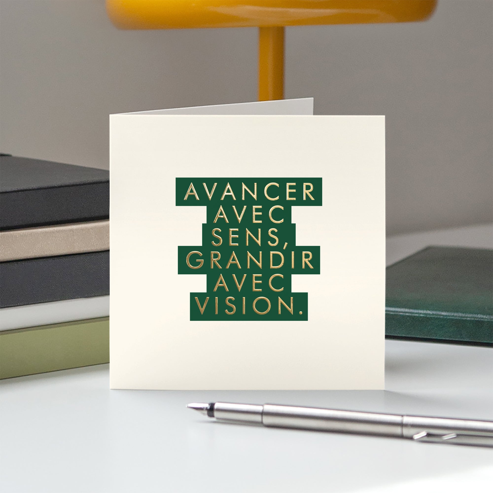 Vision d’Avenir | Vœux professionnels • Carte de voeux dorure • Carré double photo N° 5
