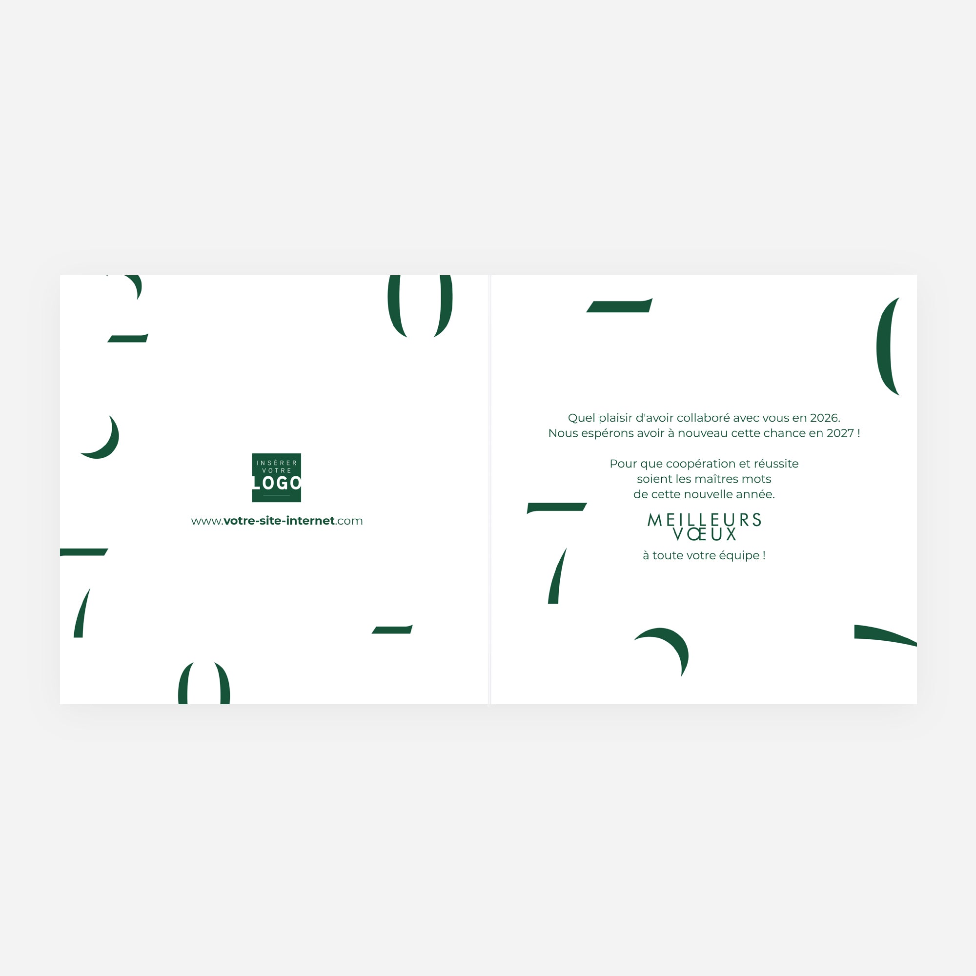 Réussir Ensemble | Vœux professionnels • Carte de voeux dorure • Carré double photo N° 2