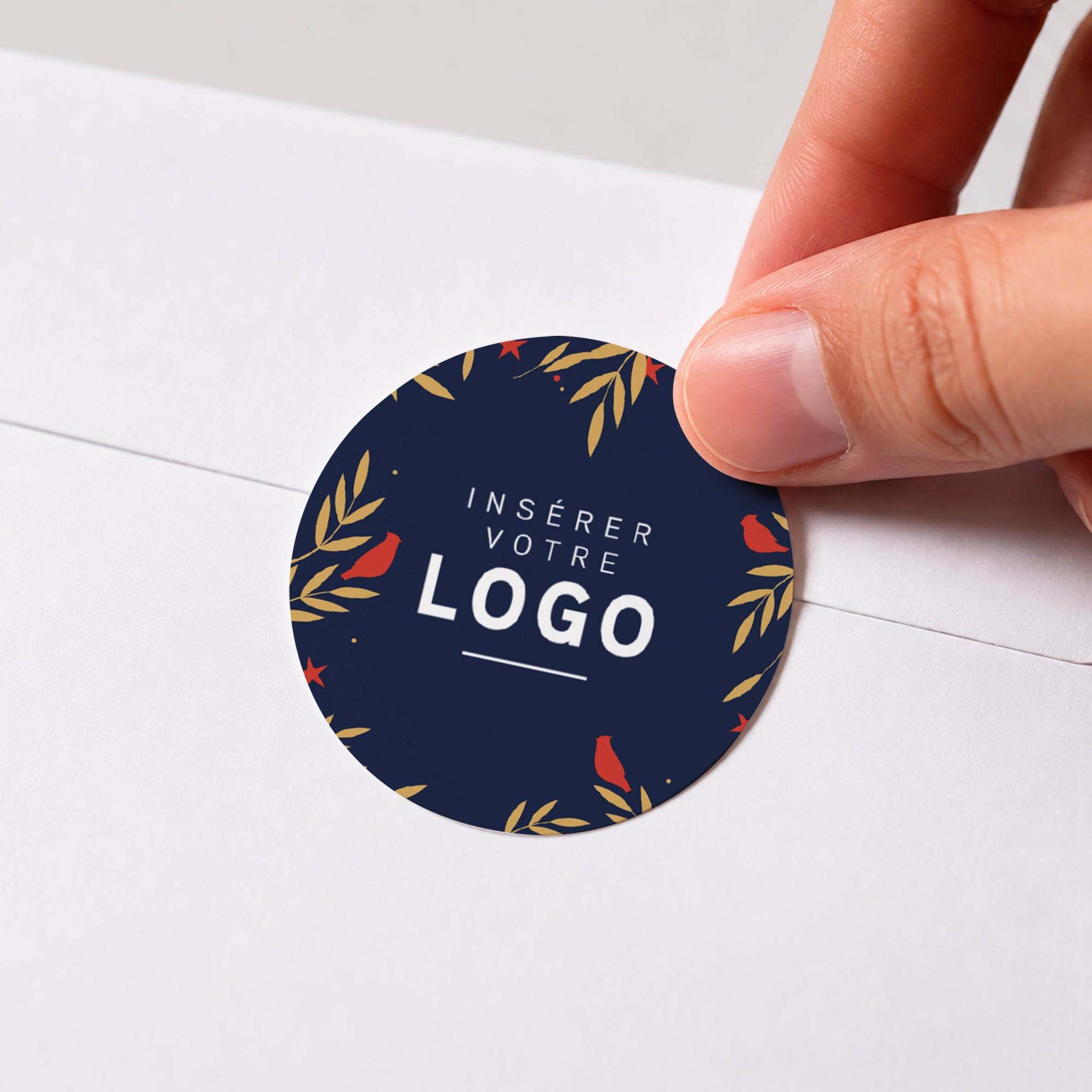 Sapin Enchanté | Vœux professionnels • Sticker • Rond photo N° 1