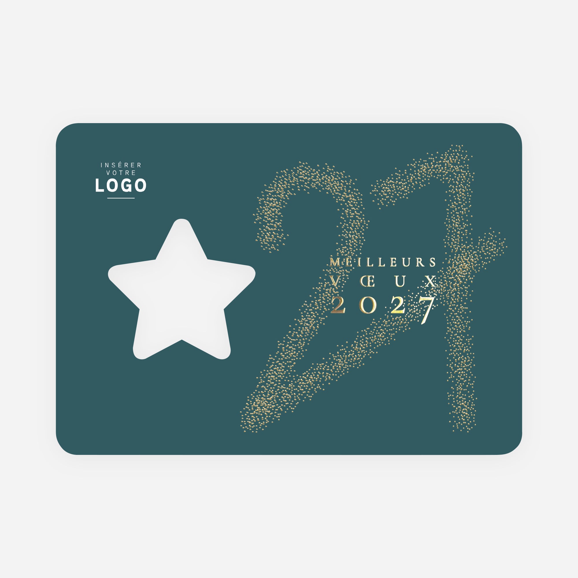 Nuée Dorée | Vœux professionnels • Carte de voeux dorure • Horizontal étoile photo N° 1