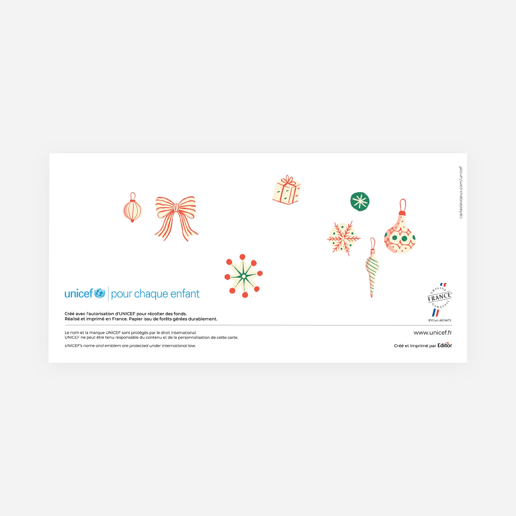Douceurs de Fêtes | Vœux professionnels • Carte de voeux dorure • Rectangle double photo N° 3