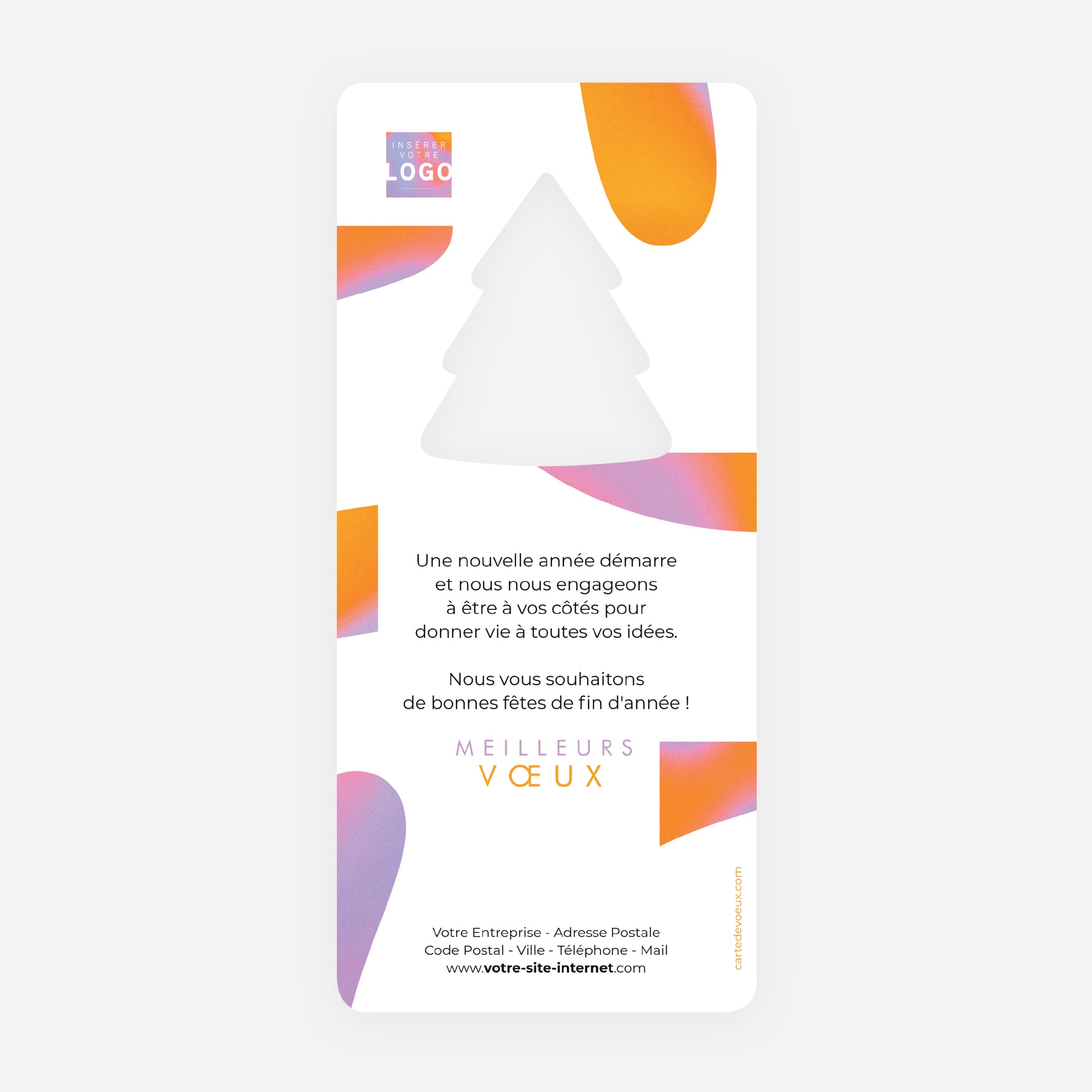 Souffle Chromatique | Vœux professionnels • Carte de voeux • Sapin découpé photo N° 2