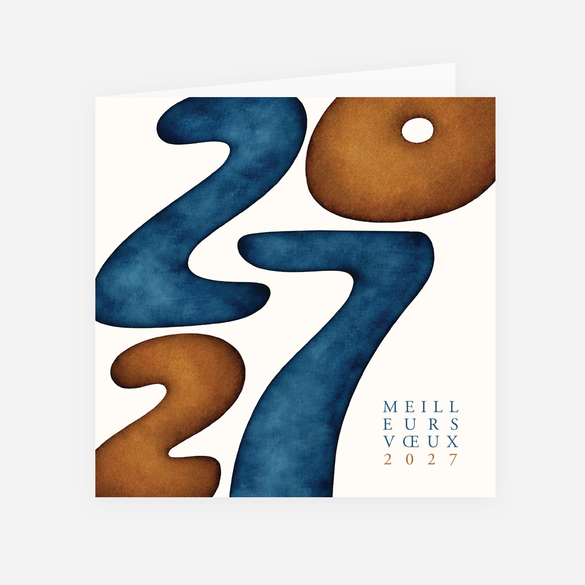 Terre & Azur | Vœux professionnels • Carte de voeux • Carré double photo N° 1