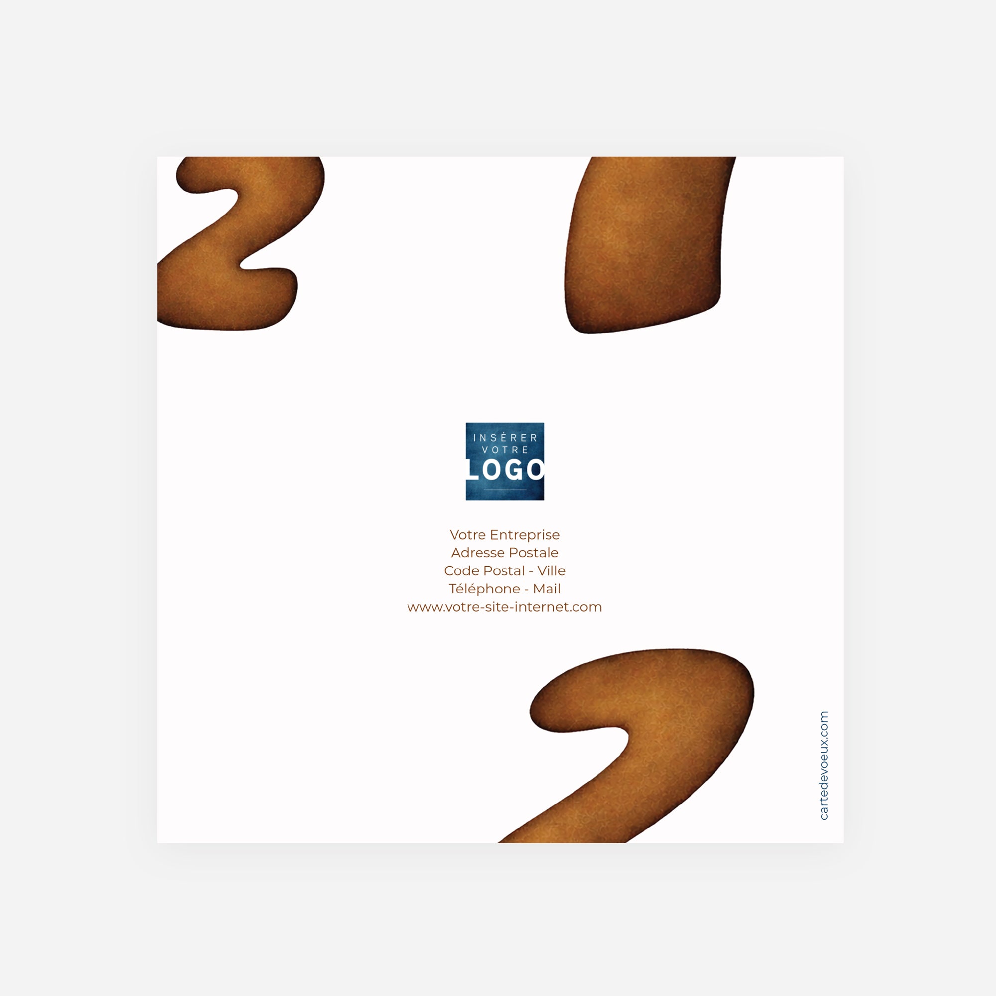 Terre & Azur | Vœux professionnels • Carte de voeux • Carré double photo N° 3
