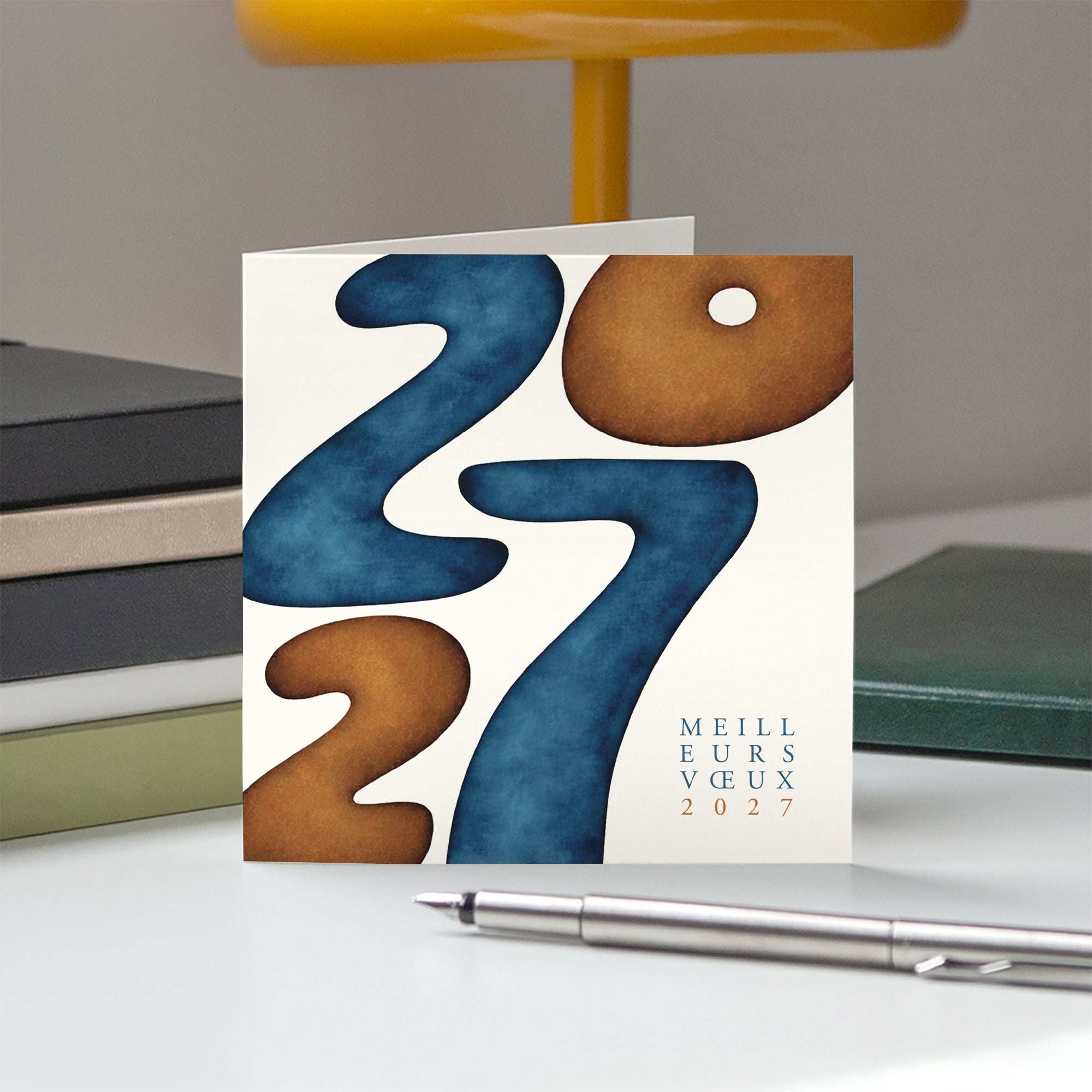Terre & Azur | Vœux professionnels • Carte de voeux • Carré double photo N° 5