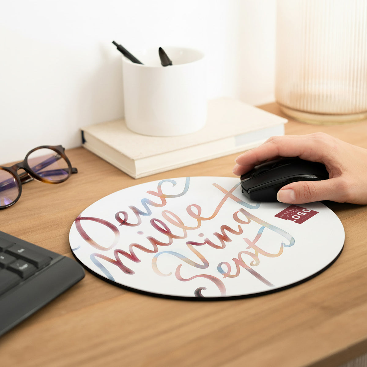 Douces nuances | Cadeau entreprise • Tapis de souris • Ø 20 cm photo N° 2