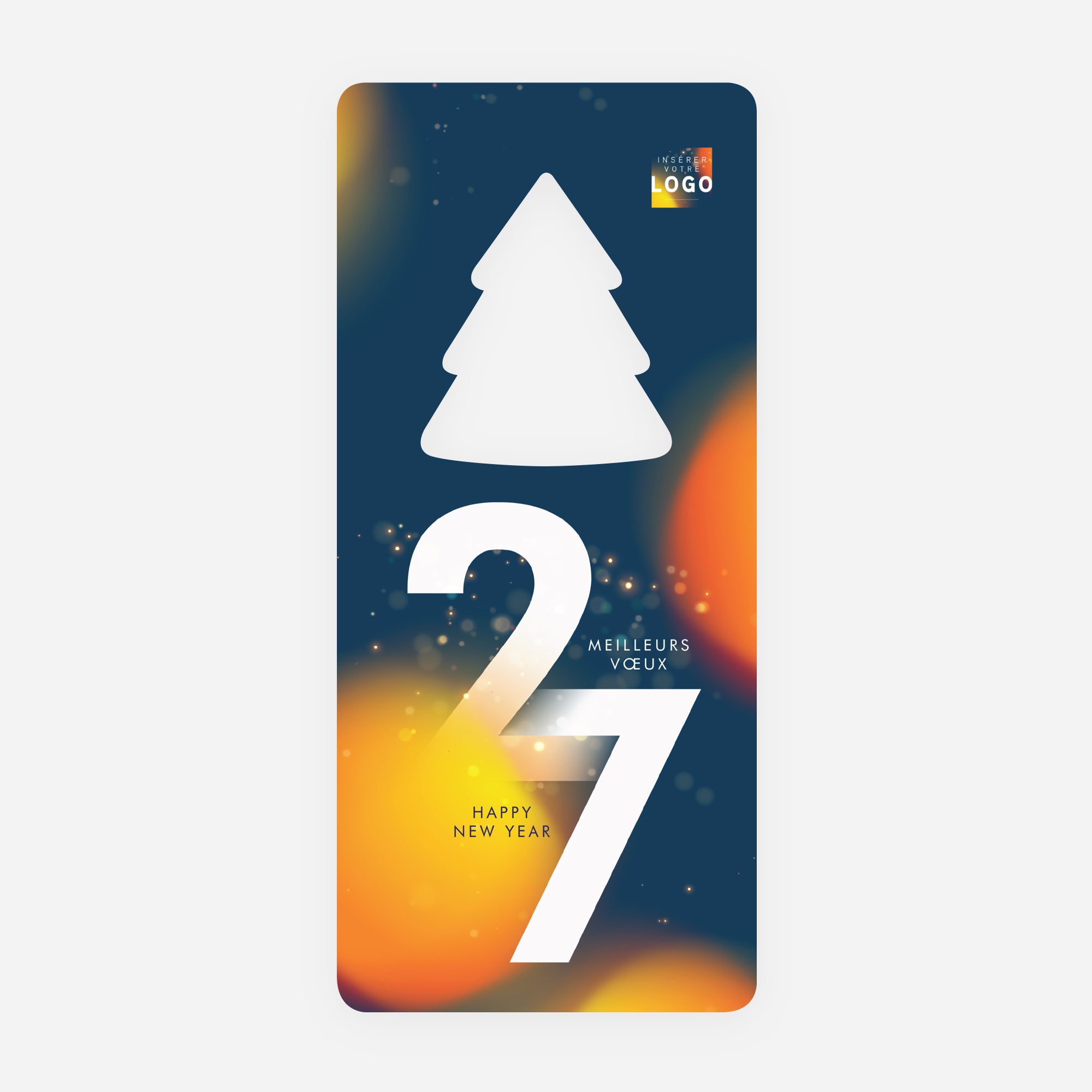 Chaleur d’Hiver | Vœux professionnels • Carte de voeux • Vertical sapin photo N° 1