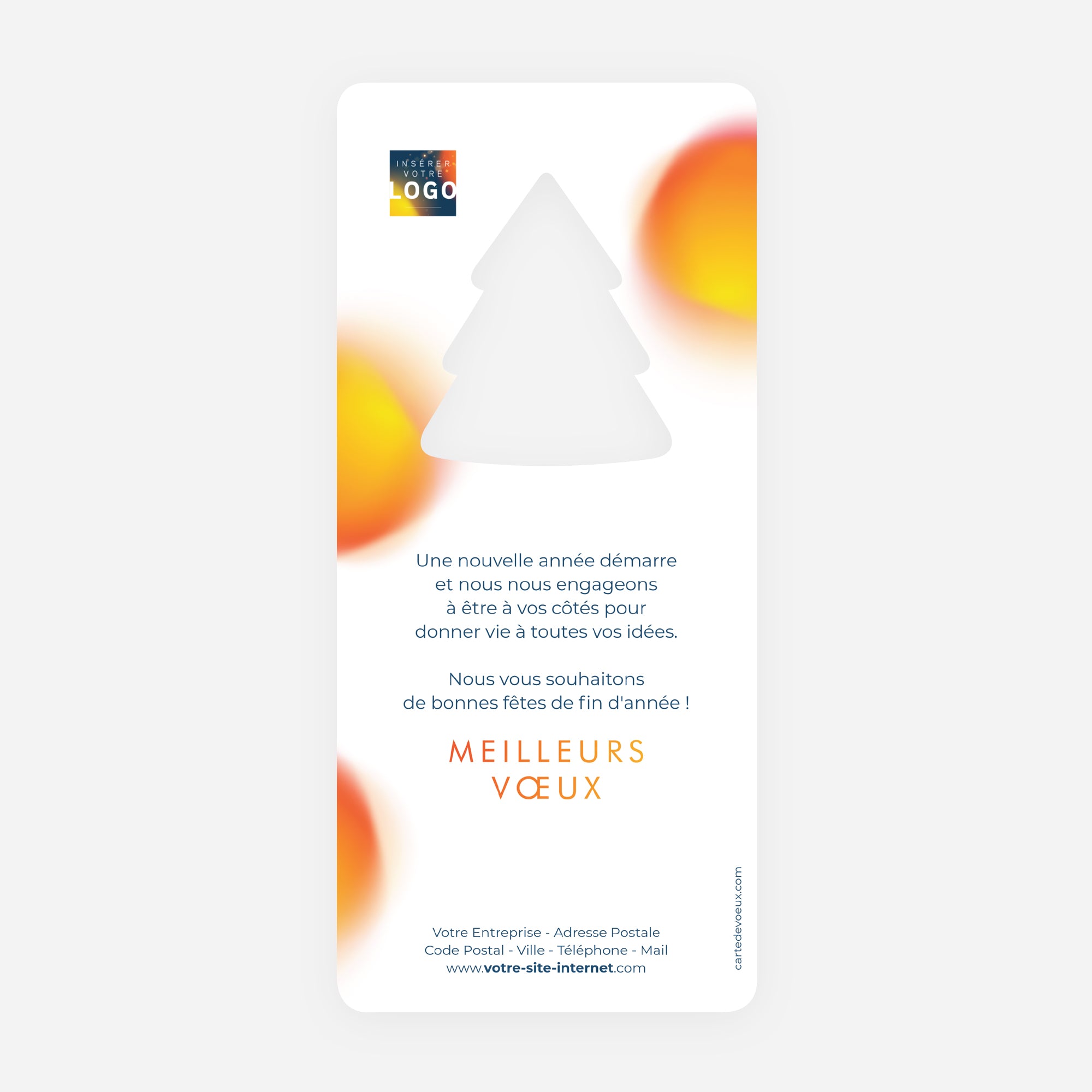 Chaleur d’Hiver | Vœux professionnels • Carte de voeux • Vertical sapin photo N° 2