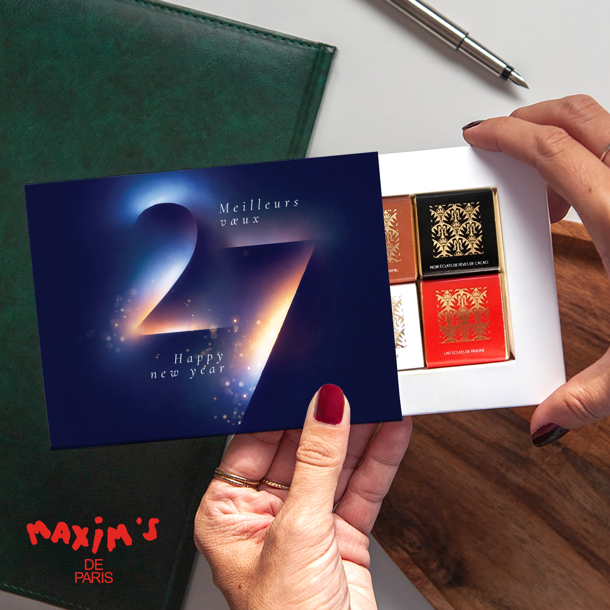 Aura Nocturne | Vœux professionnels • Boite chocolat personnalisée • Maxim's de Paris photo N° 1