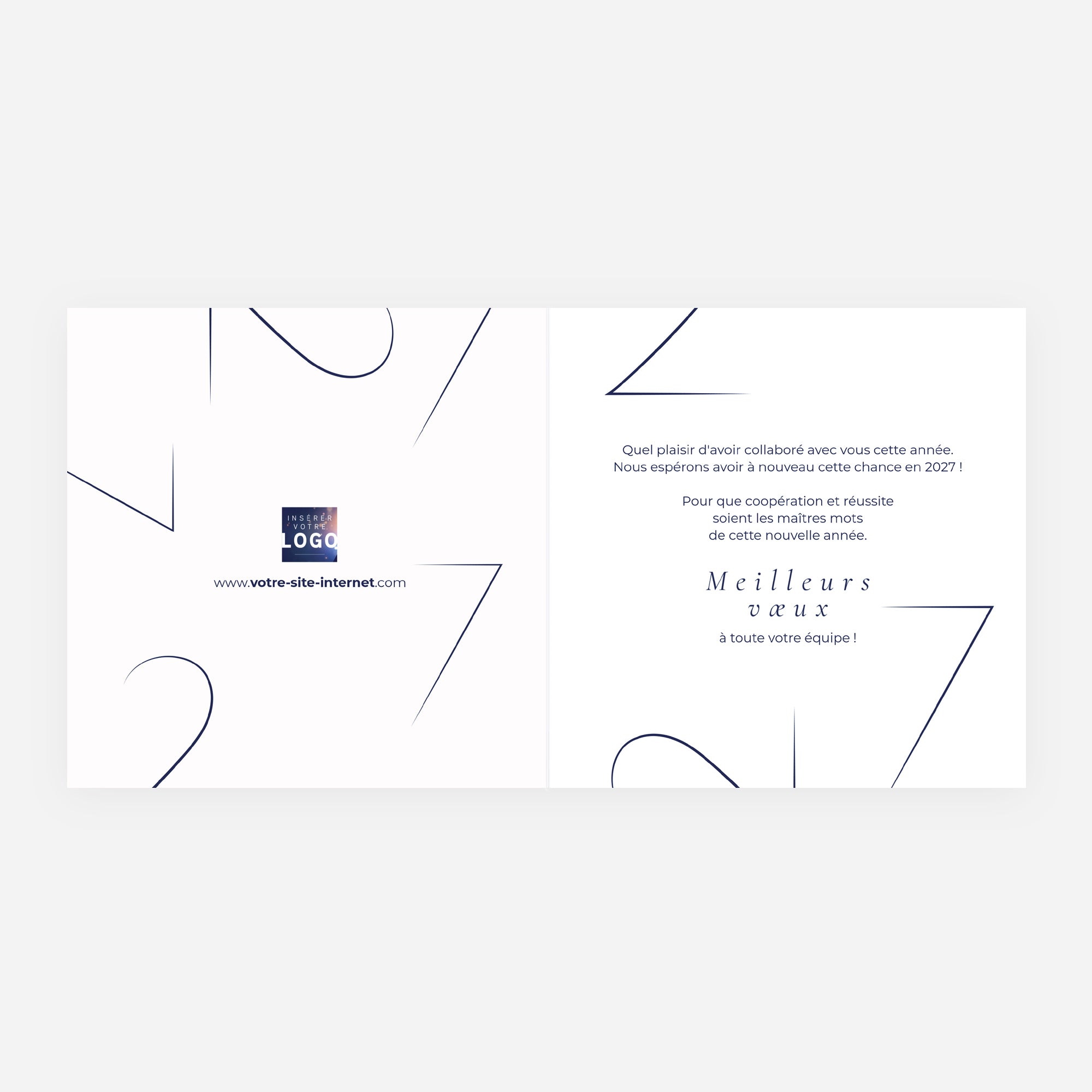 Aura Nocturne | Vœux professionnels • Carte de voeux • Carré double photo N° 2