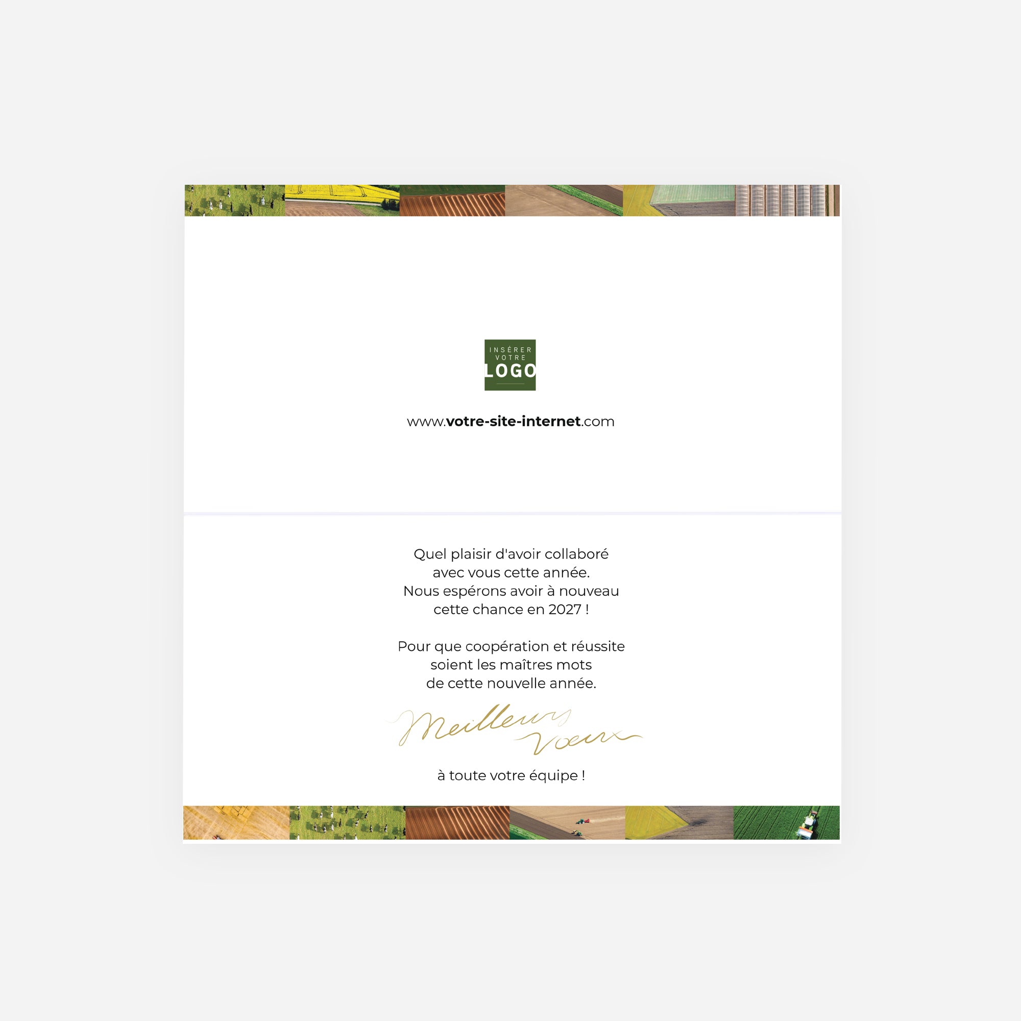 Cultiver l’Avenir | Vœux professionnels • Carte de voeux • Rectangle double photo N° 2