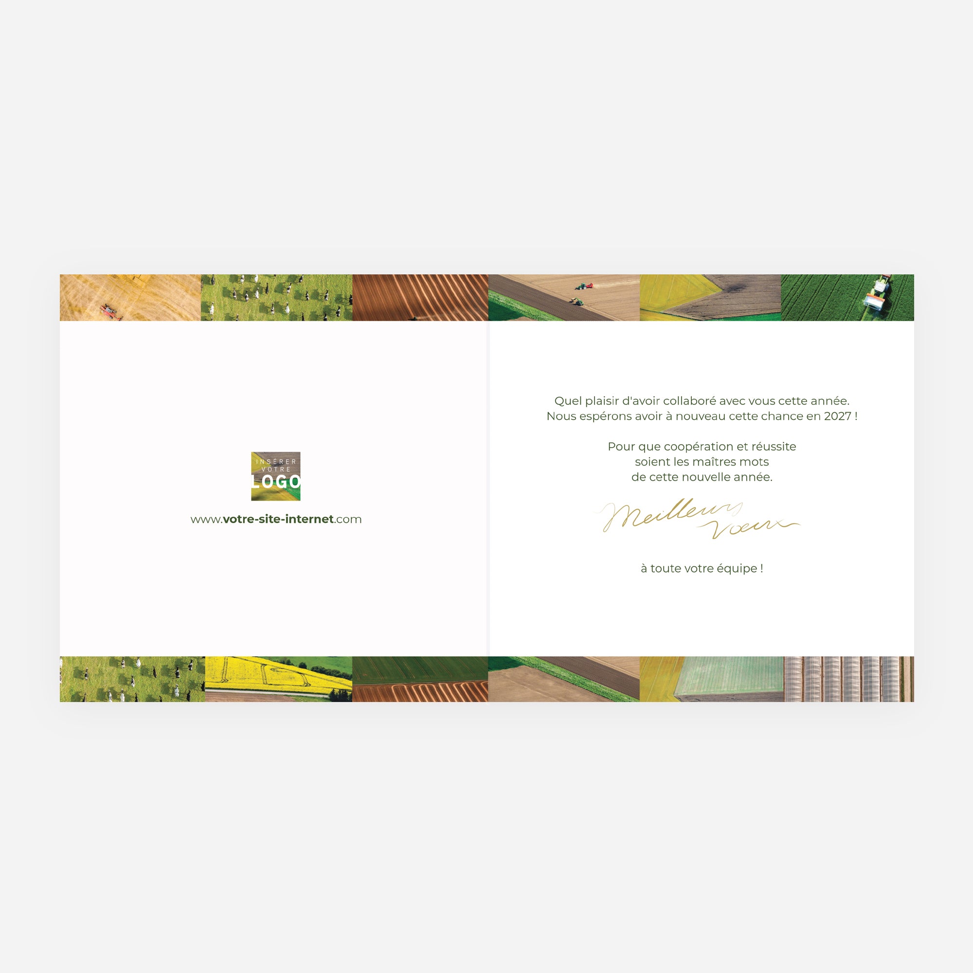 Cultiver l’Avenir | Vœux professionnels • Carte de voeux • Carré double photo N° 2