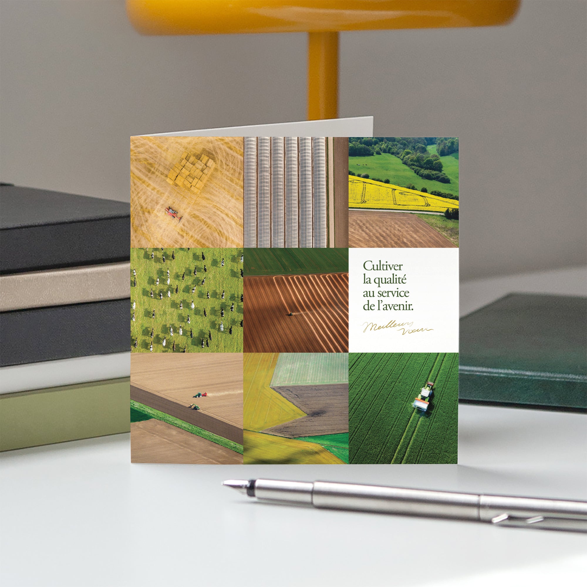 Cultiver l’Avenir | Vœux professionnels • Carte de voeux • Carré double photo N° 5