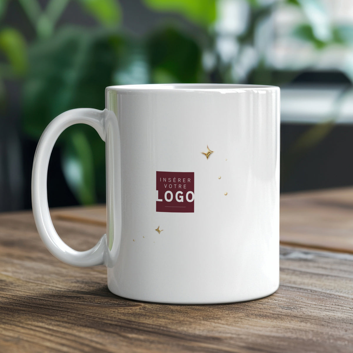 Éclat Typographique | Cadeau entreprise • Mug • Blanc photo N° 1