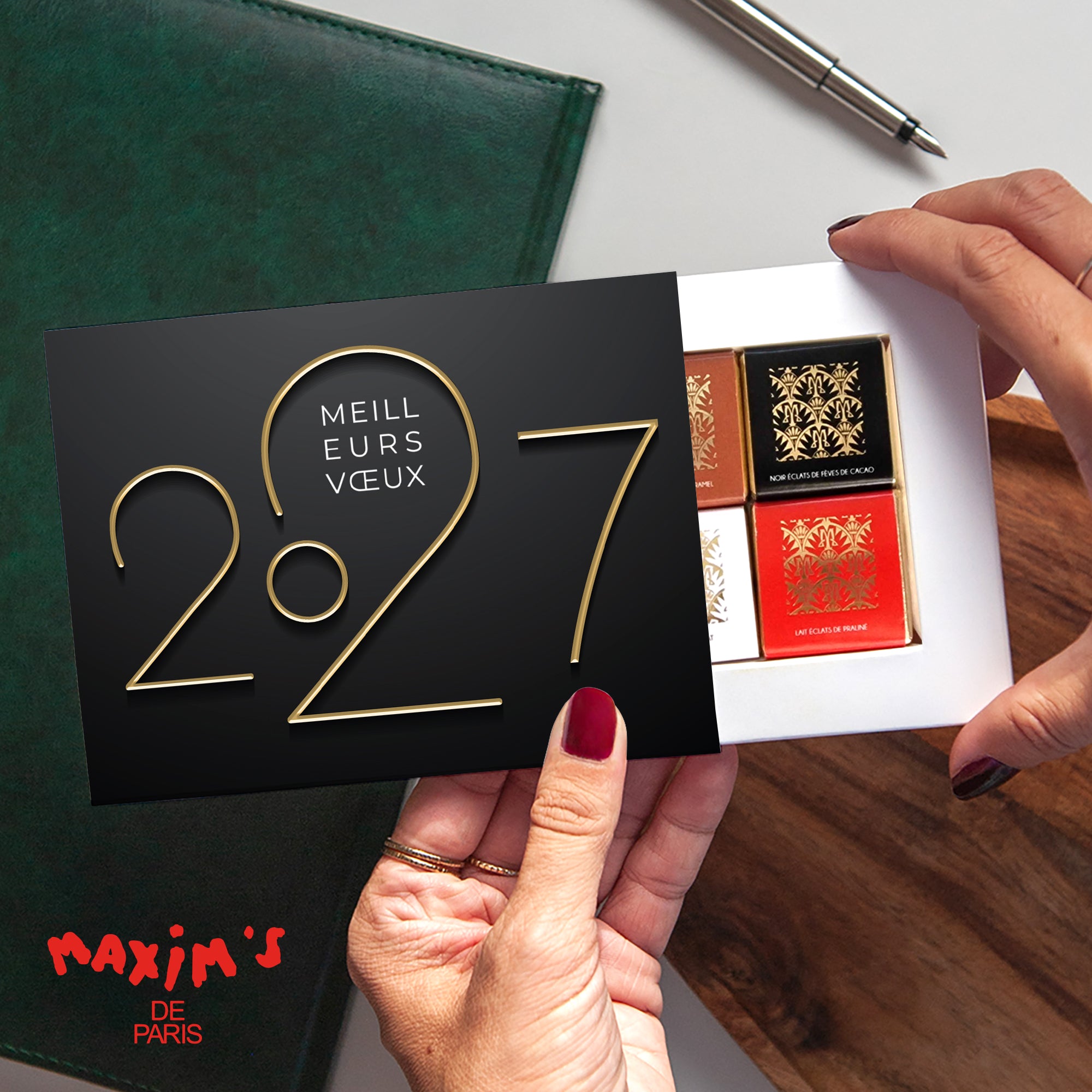 Design Précieux | Vœux professionnels • Boite chocolat personnalisée • Chocolats Maxim's photo N° 1