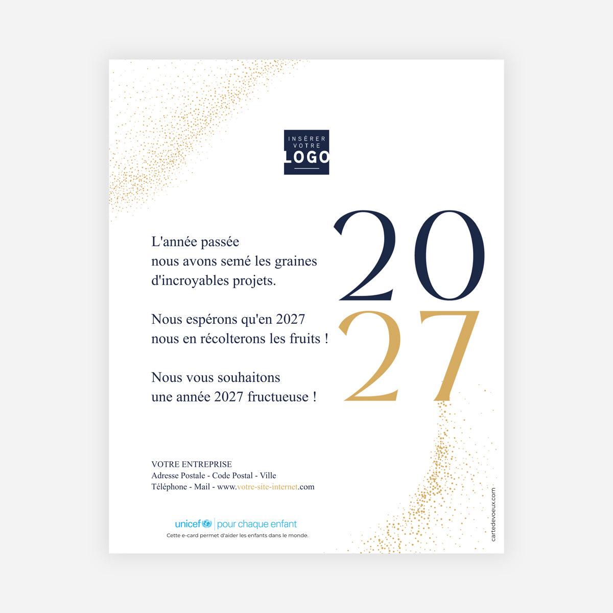 Sillage d’Or | Vœux professionnels • Carte virtuelle • eCard Image photo N° 1