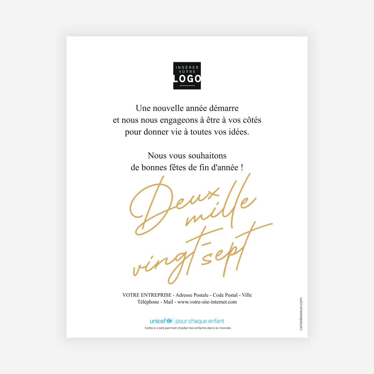 Écriture Précieuse | Vœux professionnels • Carte virtuelle • eCard Image photo N° 1