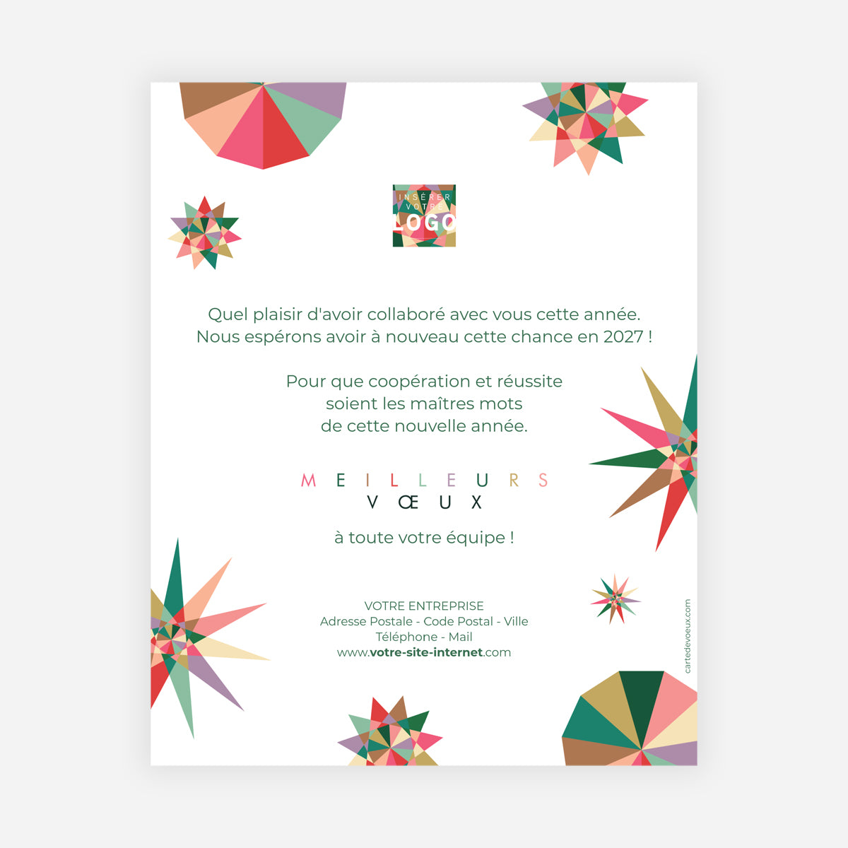 Étoile lumineuse | Vœux professionnels • Carte virtuelle • eCard Image photo N° 1