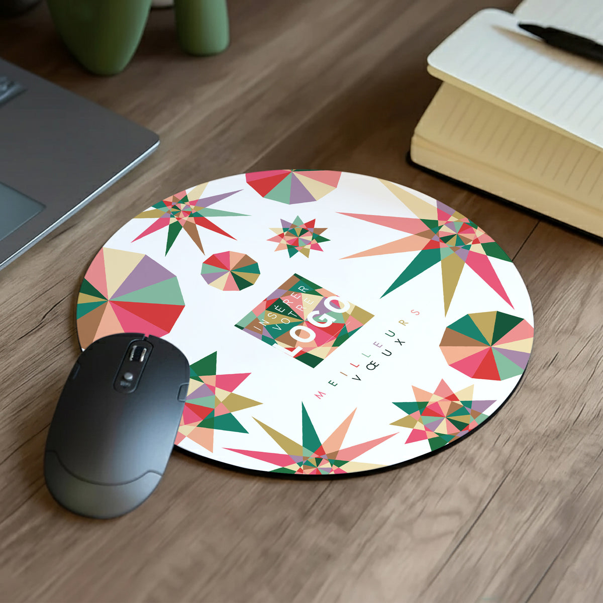 Étoile lumineuse | Cadeau entreprise • Tapis de souris • Ø 20 cm photo N° 1