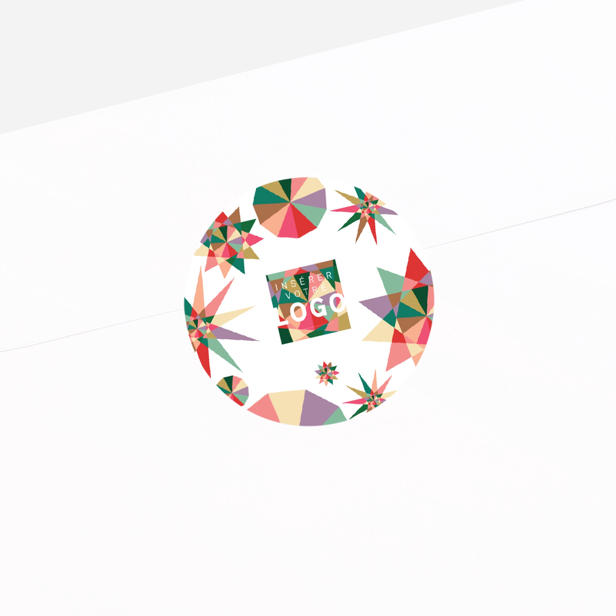 Étoile lumineuse | Vœux professionnels • Sticker • Rond photo N° 2