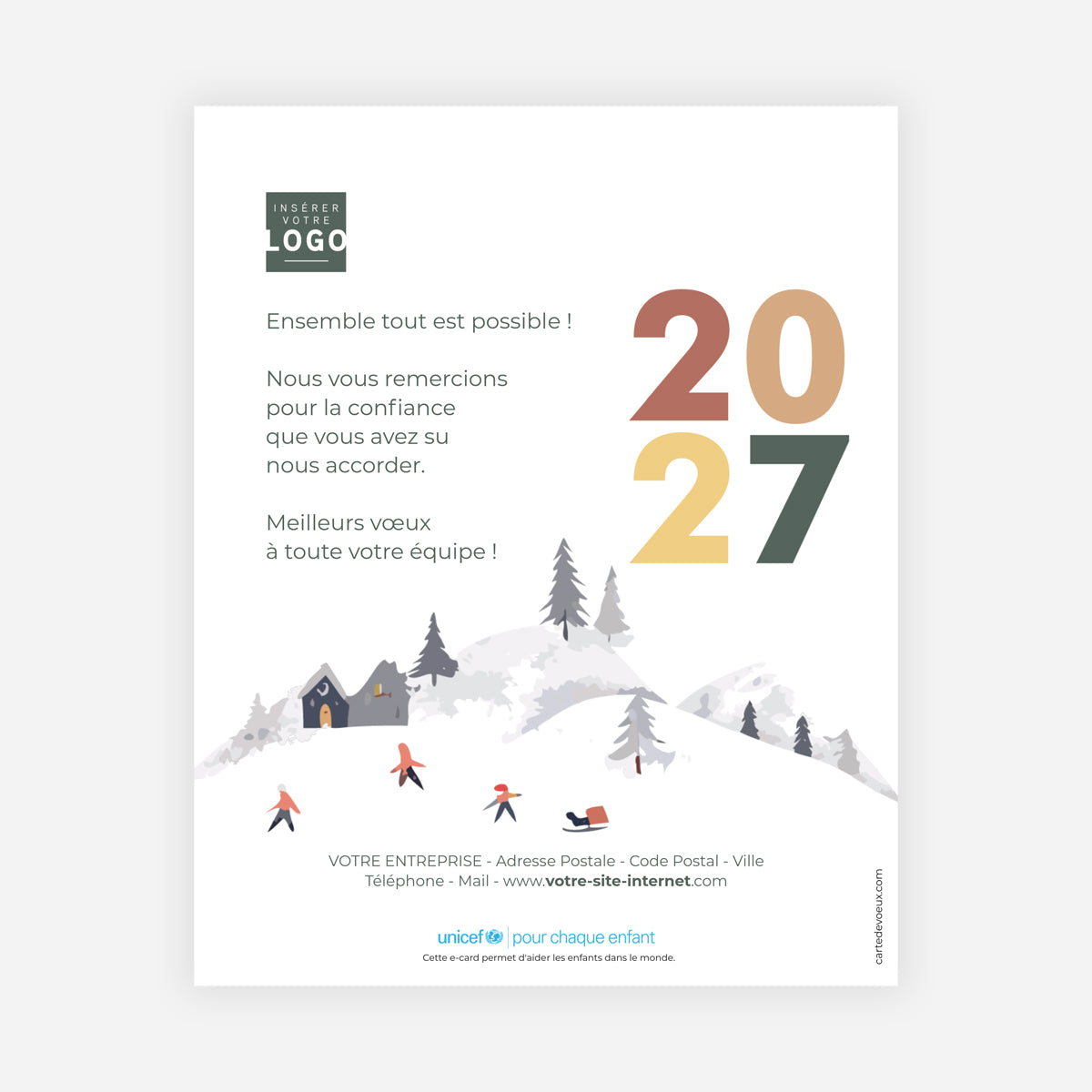 Village d’Hiver | Vœux professionnels • Carte virtuelle • eCard Image photo N° 1