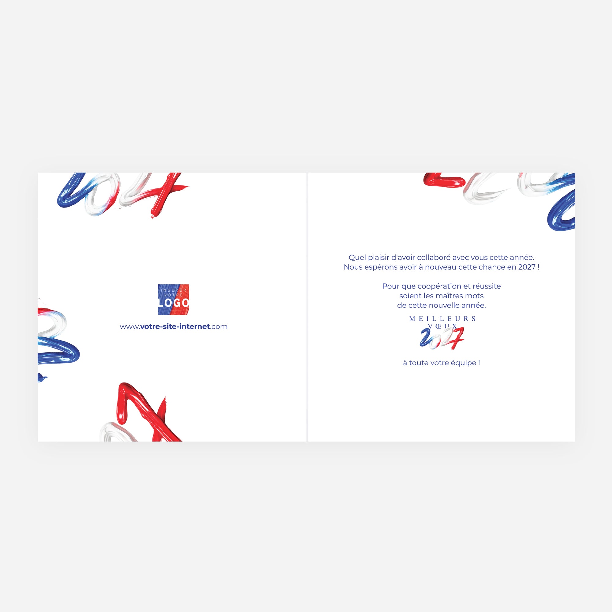 Cœur de Commune | Vœux professionnels • Carte de voeux • Carré double photo N° 2