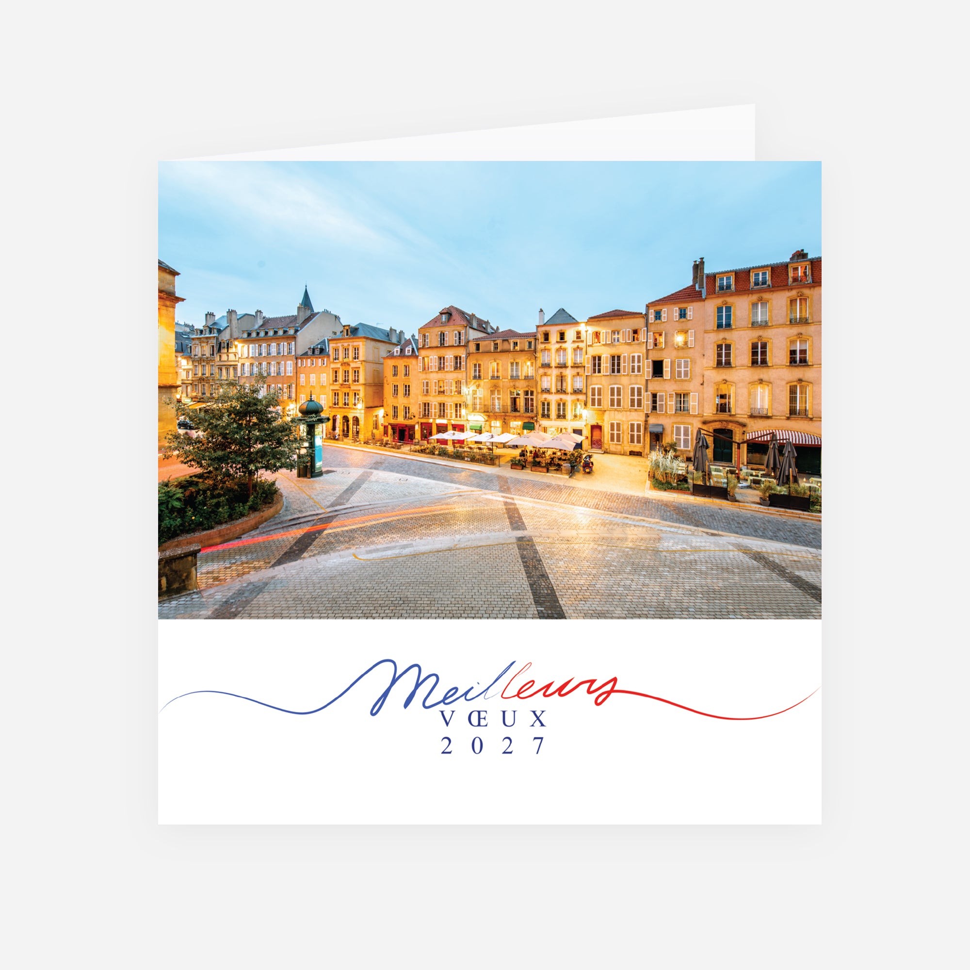 Horizon Citoyen | Vœux professionnels • Carte de voeux • Carré double photo N° 1