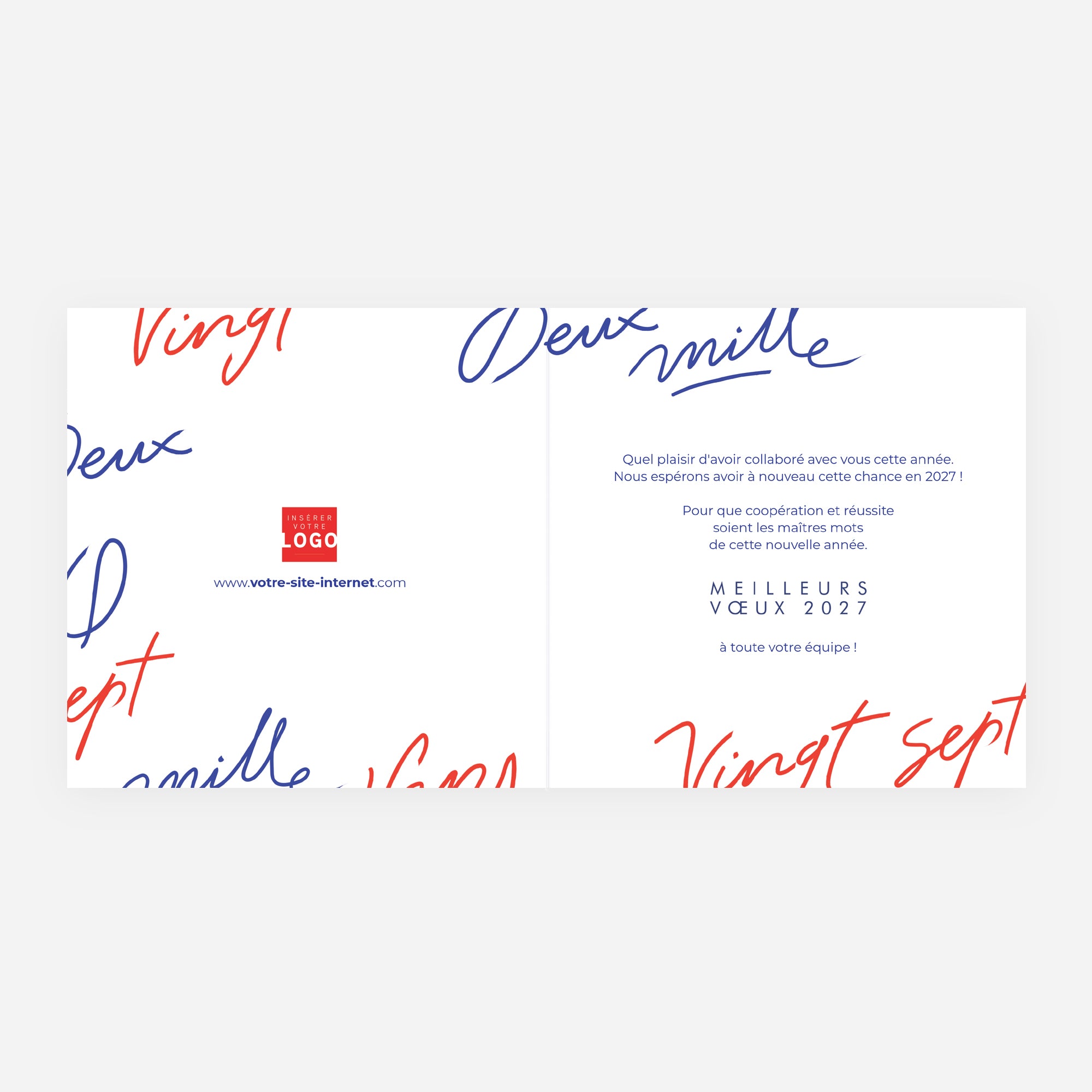 Harmonie Publique | Vœux professionnels • Carte de voeux • Carré double photo N° 2