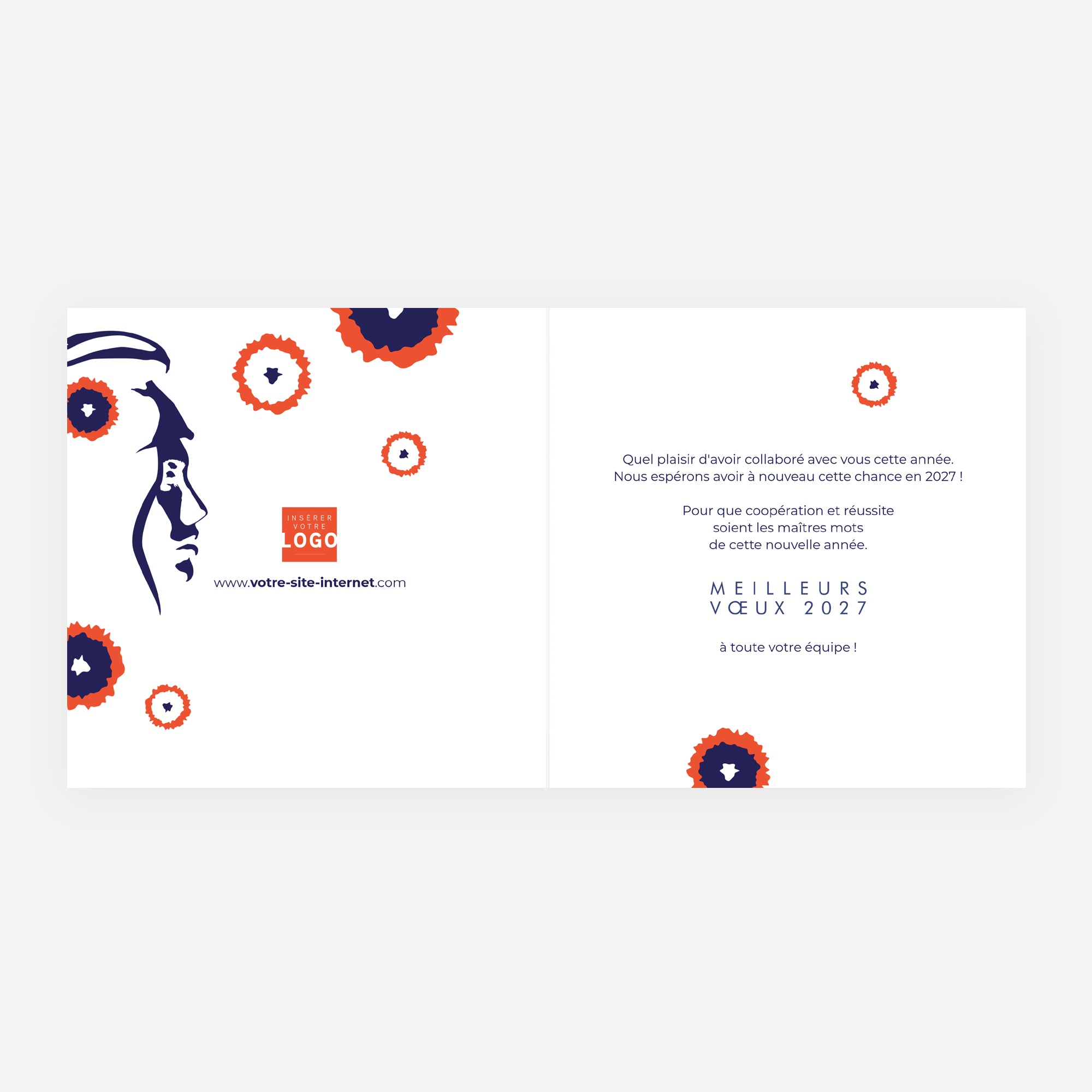 L’Esprit de Marianne | Vœux professionnels • Carte de voeux • Carré double photo N° 2