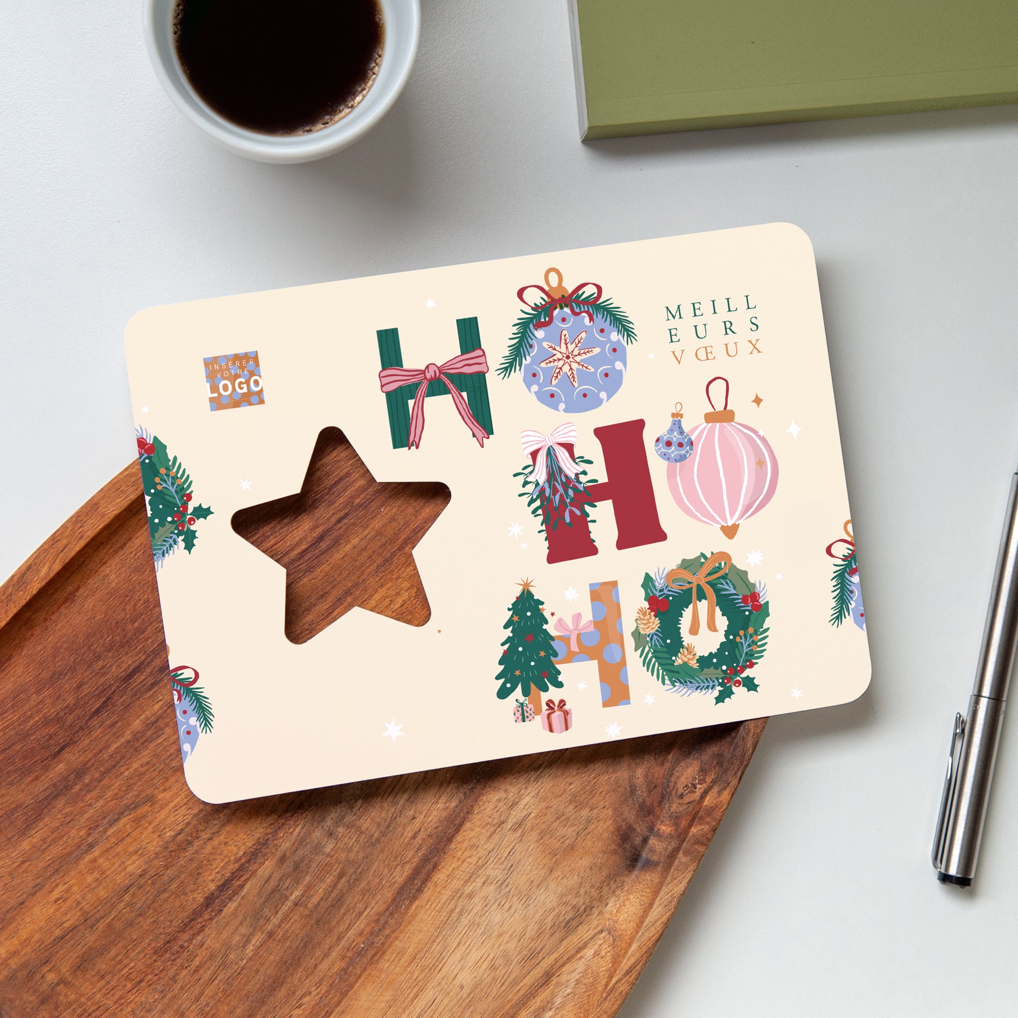 Ho ho déco | Vœux professionnels • Carte de voeux • Horizontal étoile photo N° 4