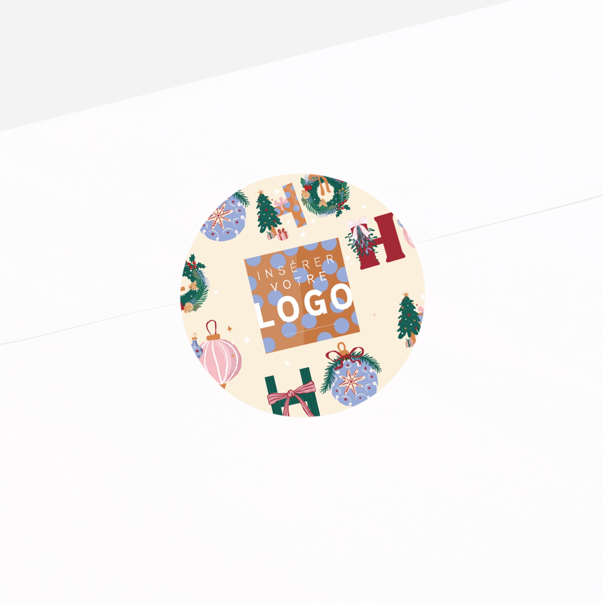 Ho ho déco | Vœux professionnels • Sticker • Rond photo N° 2