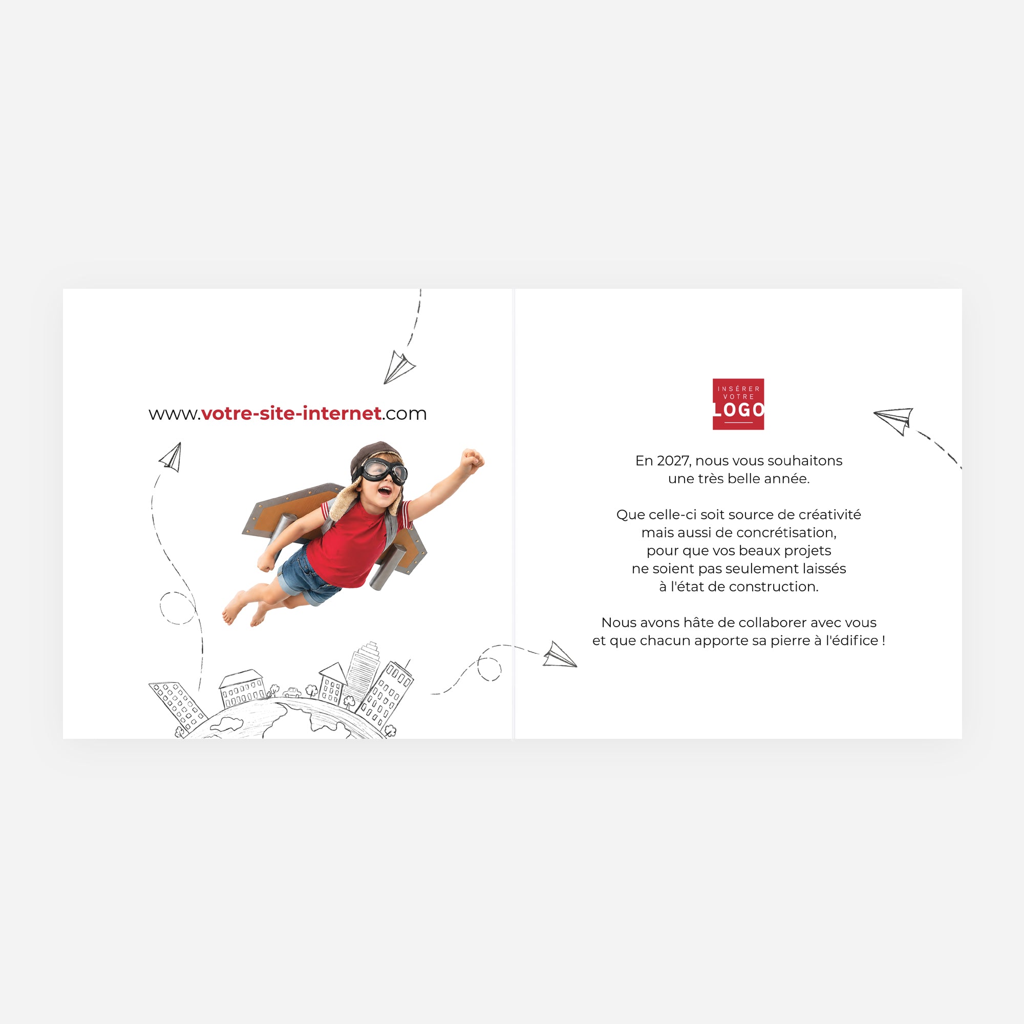 Rêves d’Élan | Vœux professionnels • Carte de voeux • Carré double photo N° 2