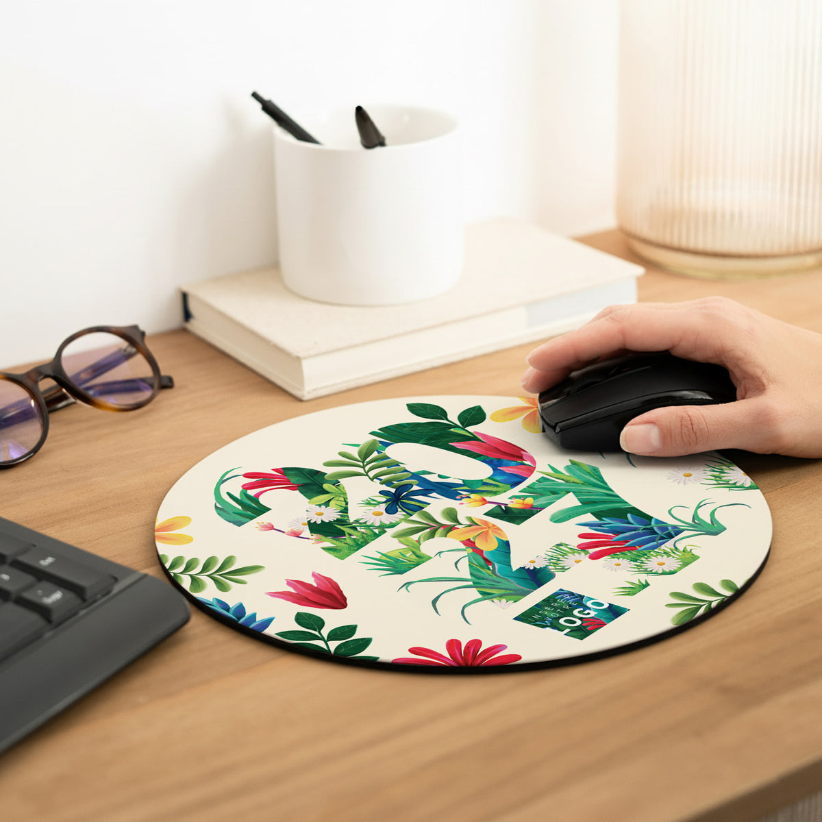 Horizon Verdoyant | Cadeau entreprise • Tapis de souris • Rond photo N° 2