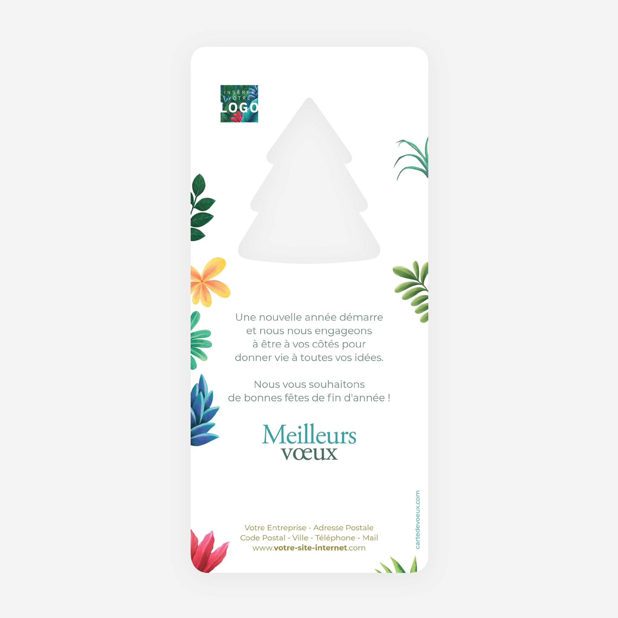 Horizon Verdoyant | Vœux professionnels • Carte de voeux • Vertical sapin photo N° 2