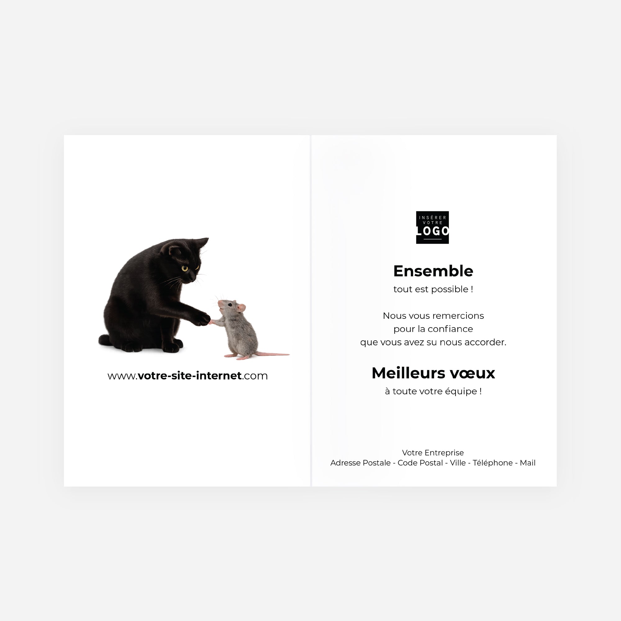 Œil sur l’Avenir | Vœux professionnels • Carte de voeux • Double volet portrait photo N° 2