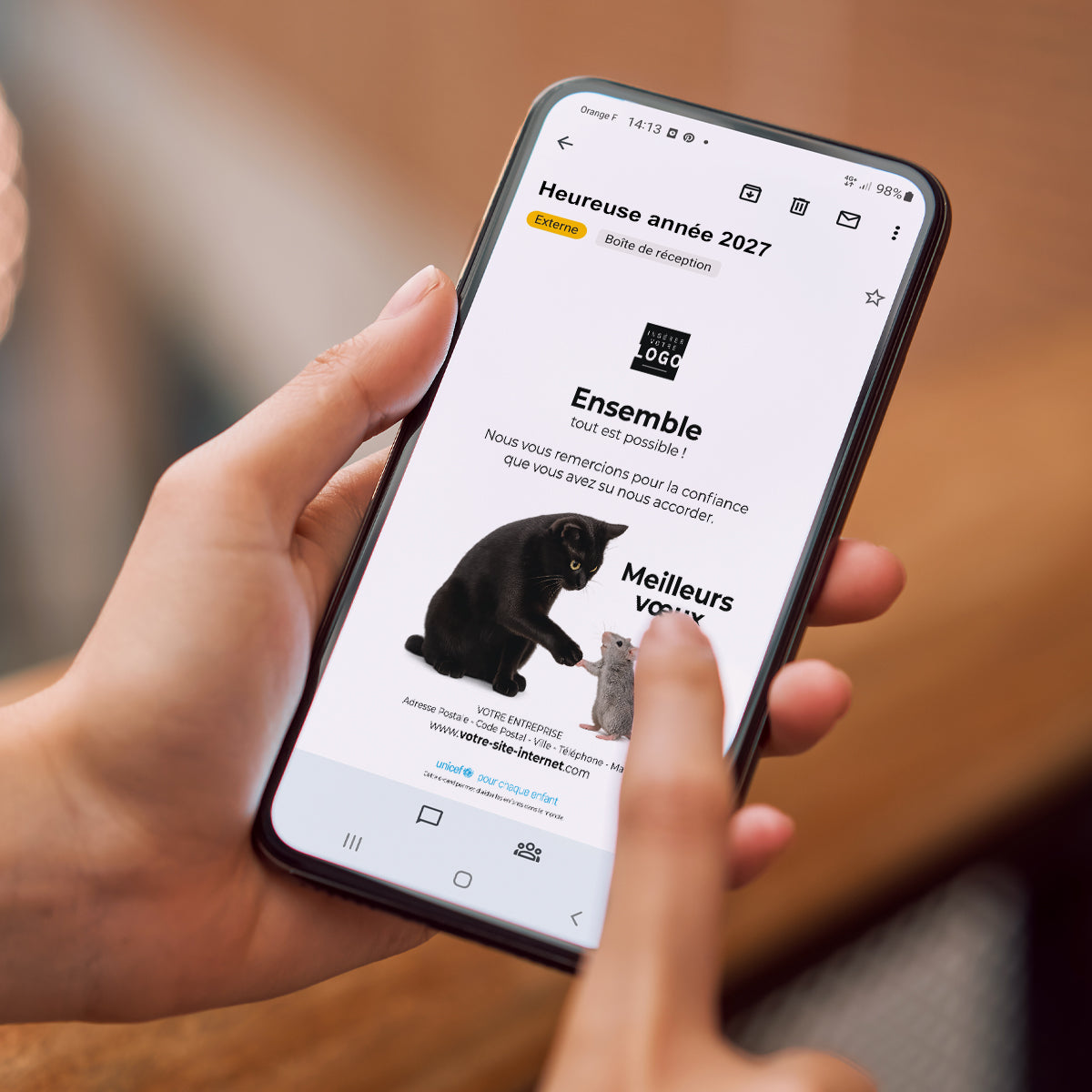 Œil sur l’Avenir | Vœux professionnels • Carte virtuelle • eCard Image photo N° 2