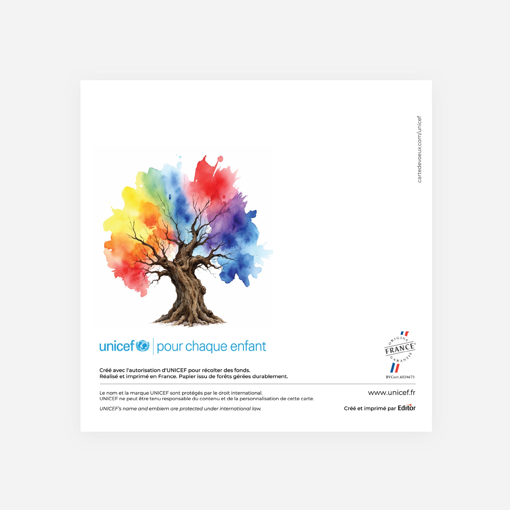 Arbre d’Harmonie | Vœux professionnels • Carte de voeux • Carré double photo N° 3