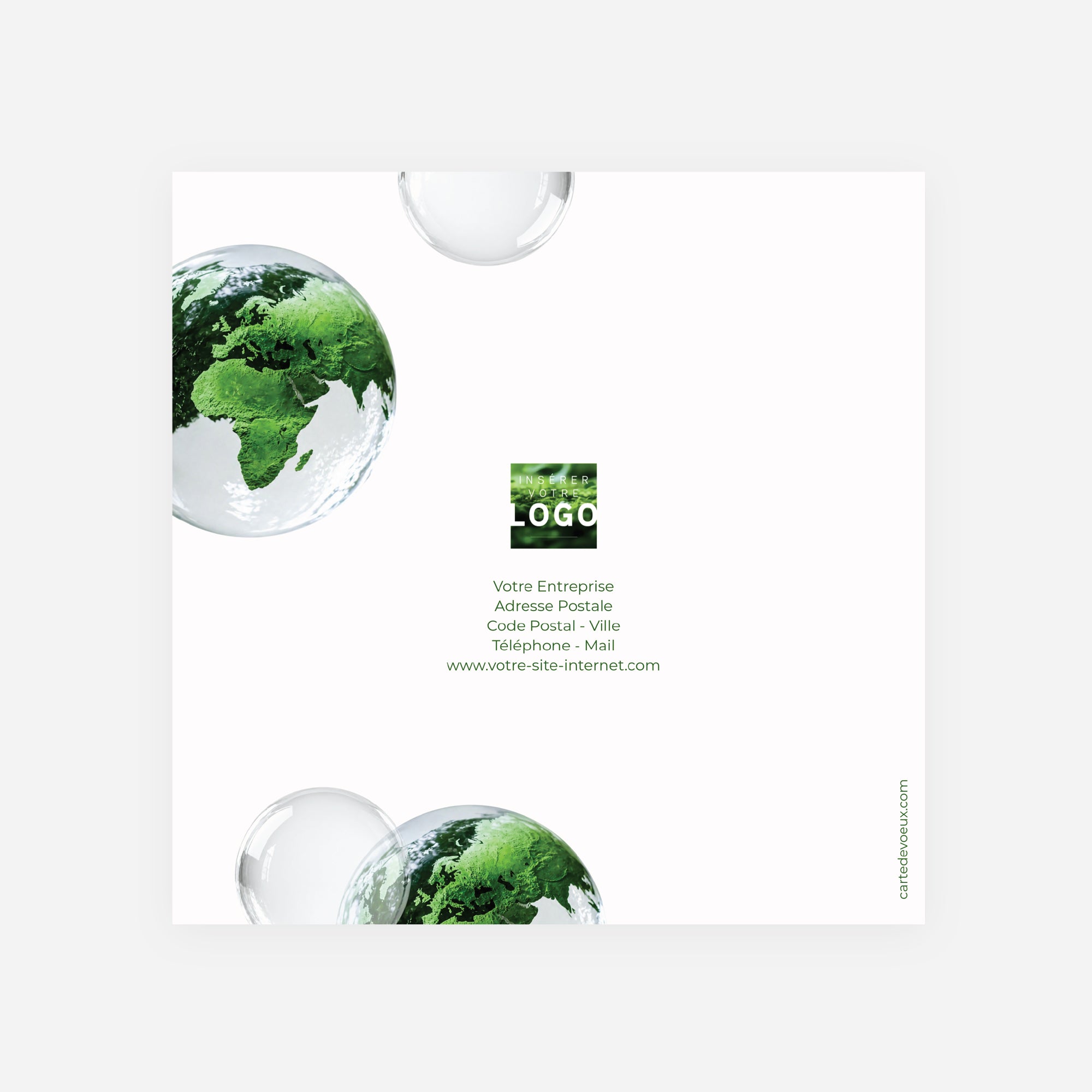 Demain en Vert | Vœux professionnels • Carte de voeux • Carré double photo N° 3