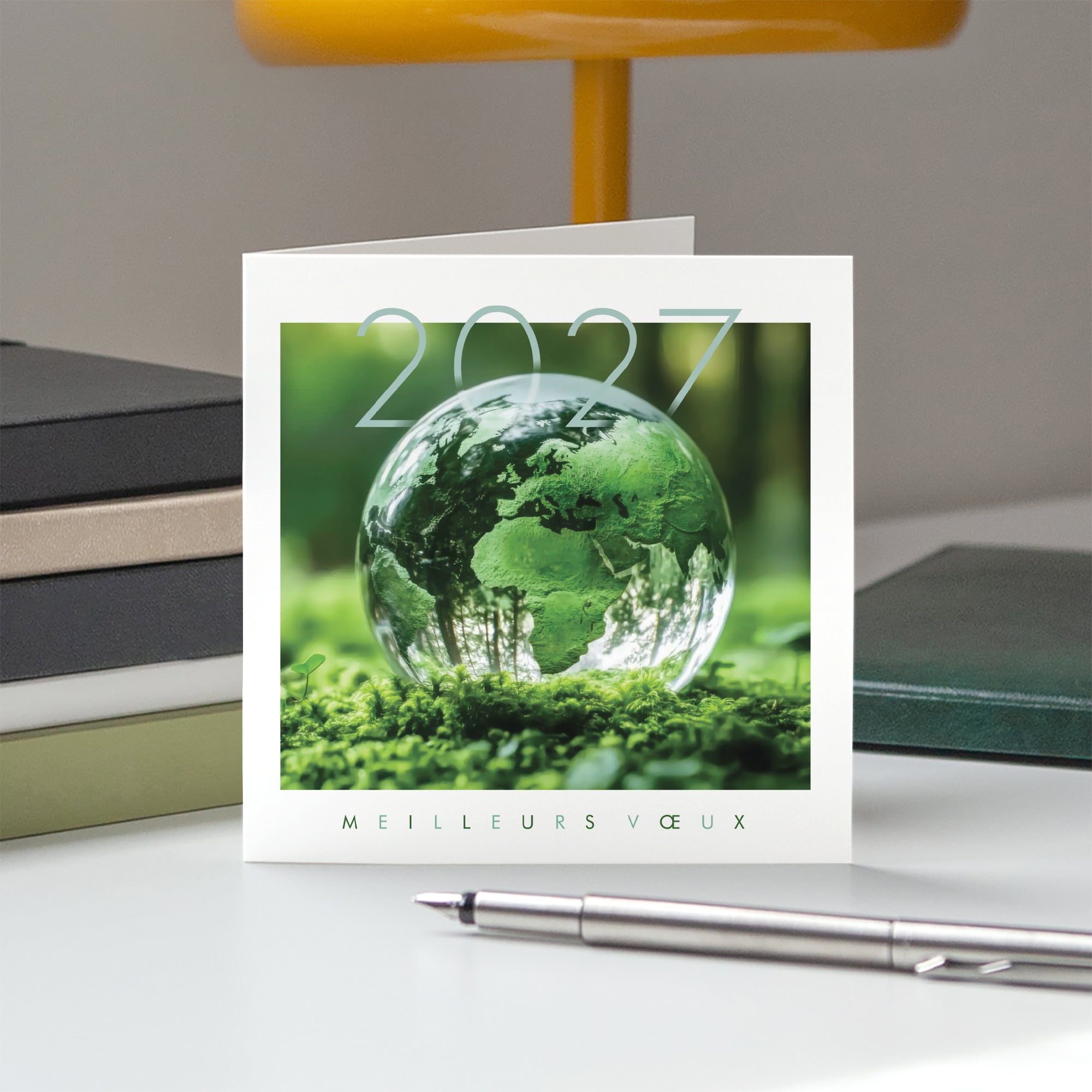 Demain en Vert | Vœux professionnels • Carte de voeux • Carré double photo N° 5