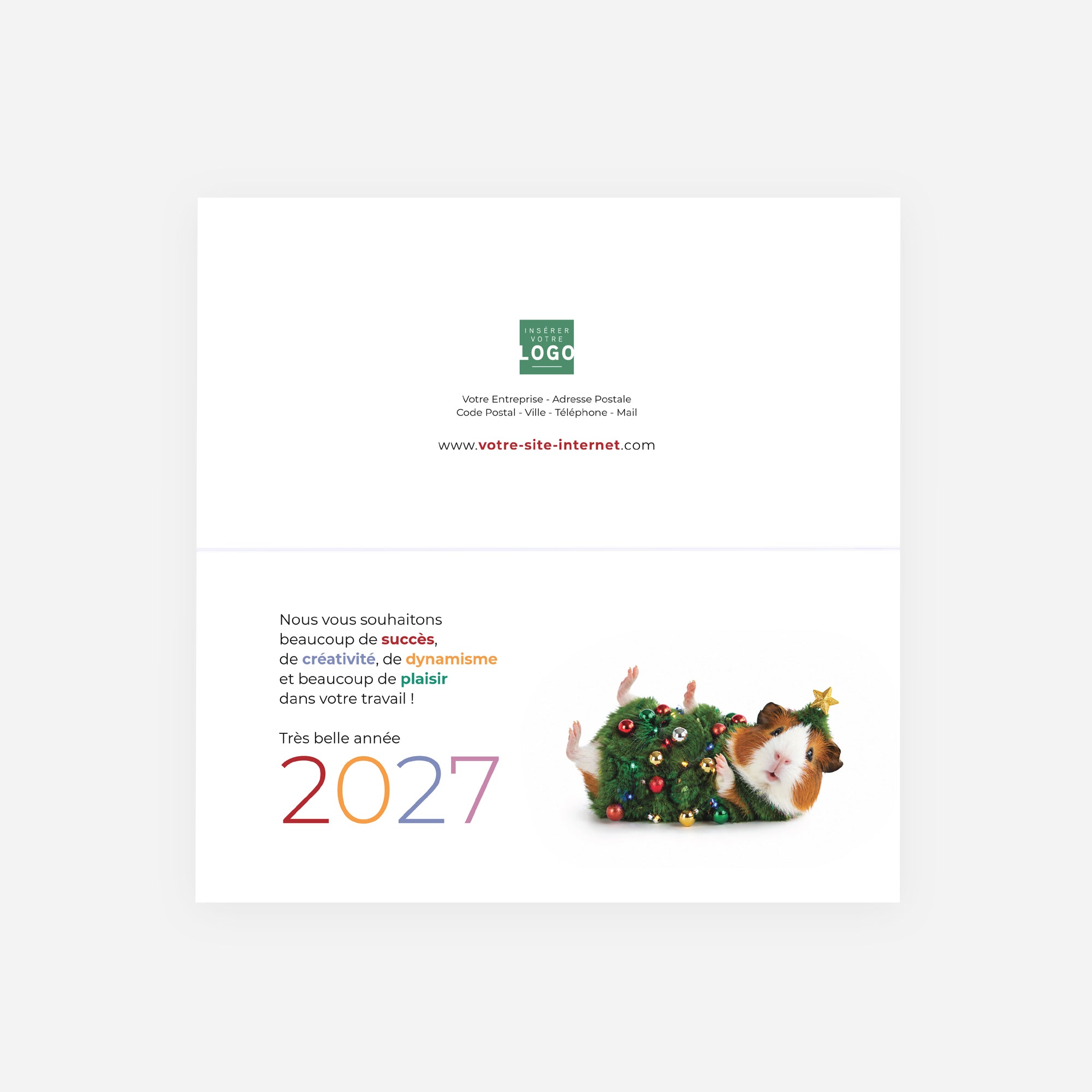 Mascotte de Fête | Vœux professionnels • Carte de voeux • Panoramique pliable photo N° 2