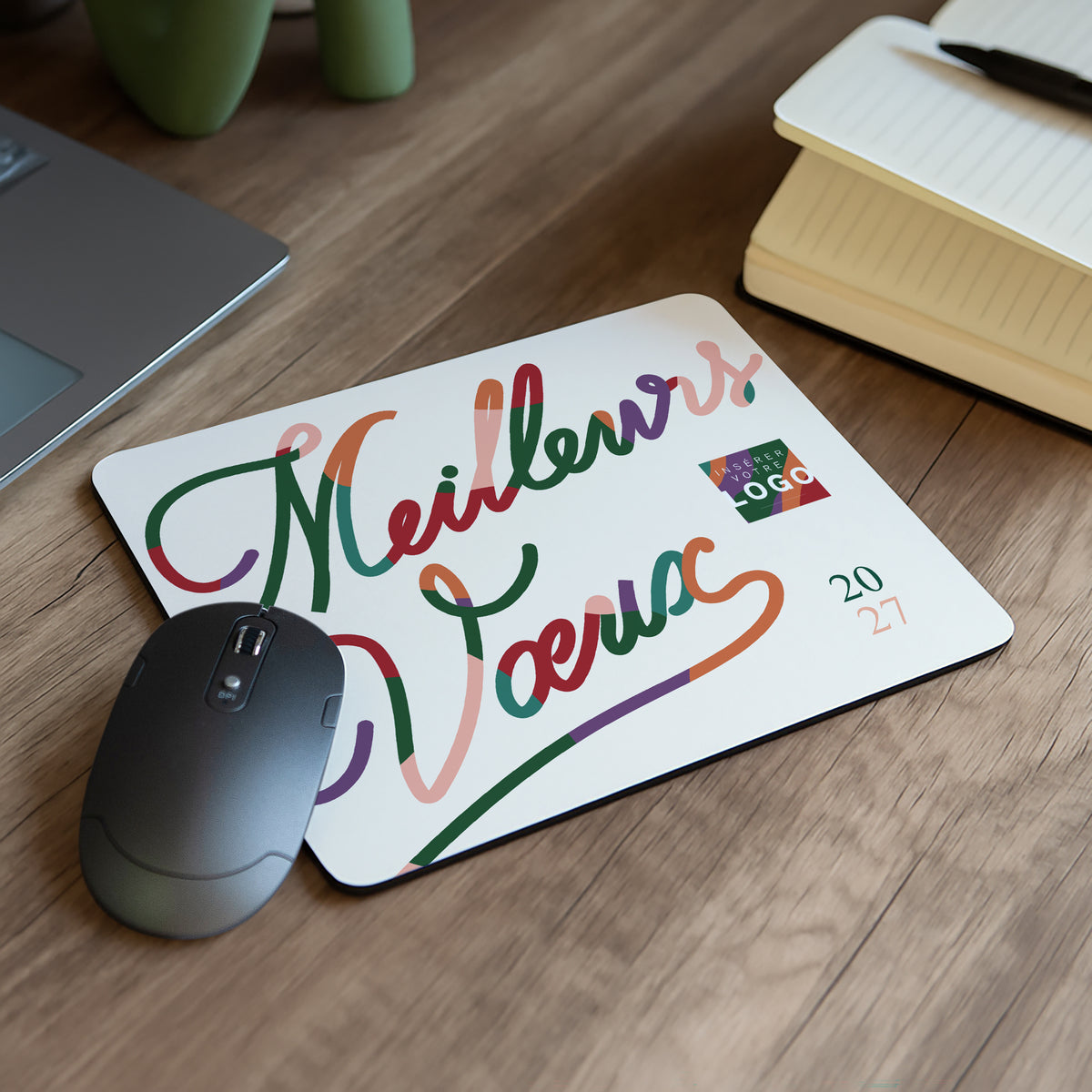 Vœux Calligraphiés | Cadeau entreprise • Tapis de souris • Rectangle photo N° 1