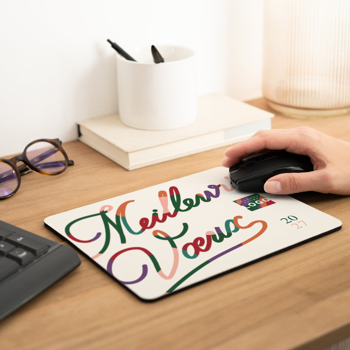 Vœux Calligraphiés | Cadeau entreprise • Tapis de souris • Rectangle photo N° 2