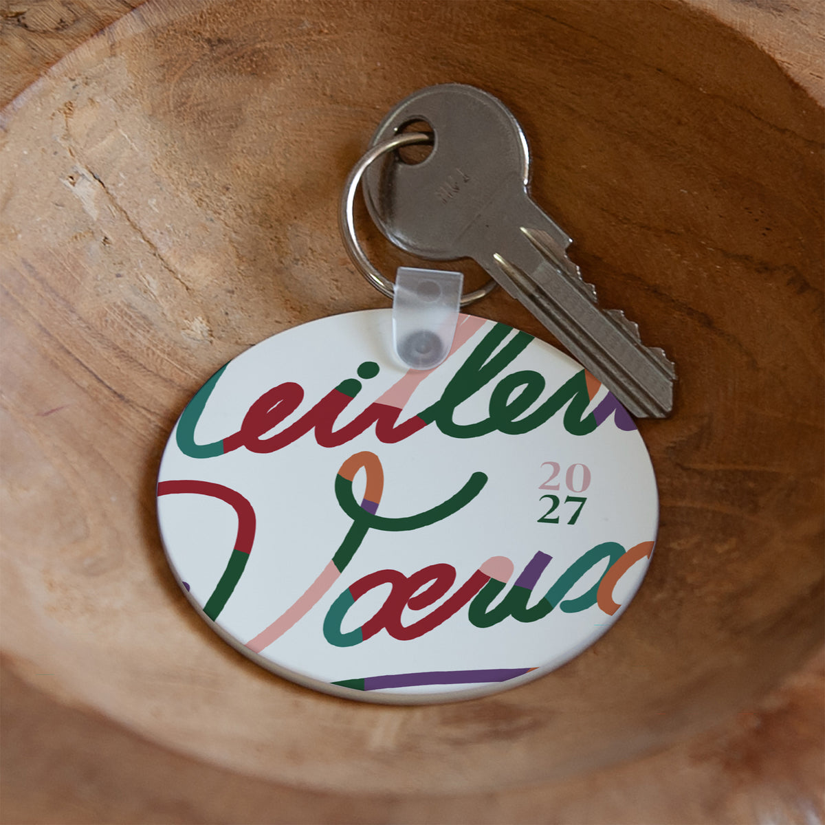 Vœux Calligraphiés | Cadeau entreprise • Porte-clés • Rond photo N° 2