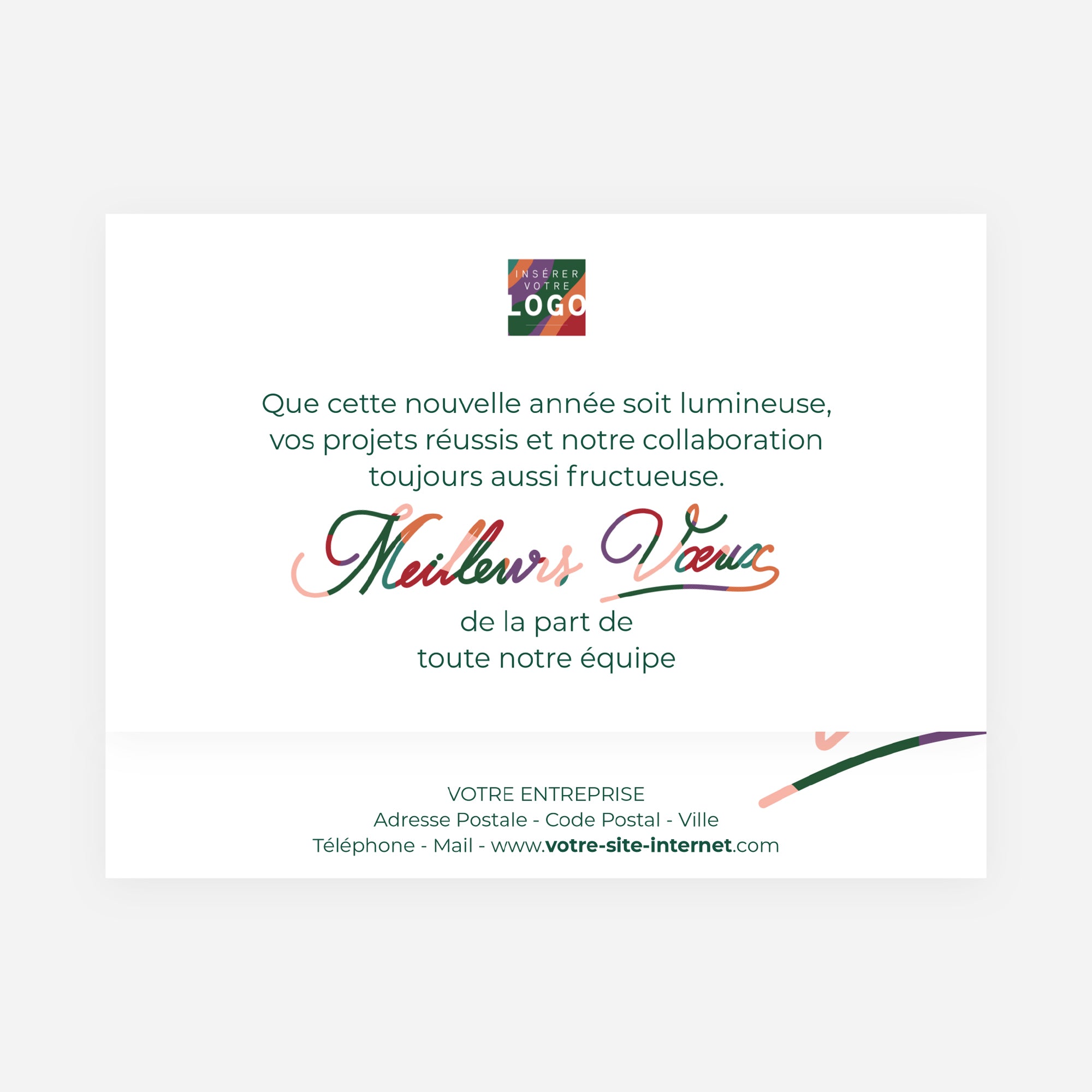 Vœux Calligraphiés | Vœux professionnels • Boite chocolat personnalisée • Maxim's de Paris photo N° 4