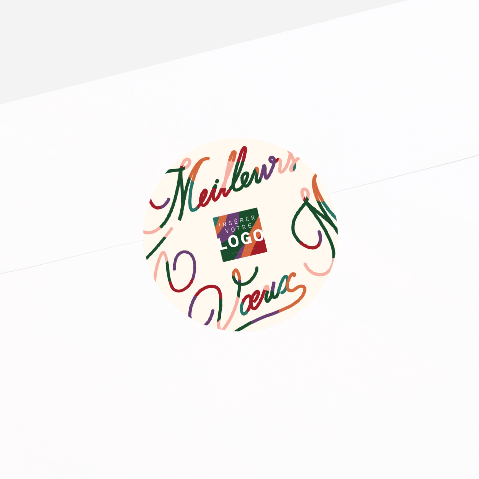 Vœux Calligraphiés | Vœux professionnels • Sticker • Rond photo N° 2