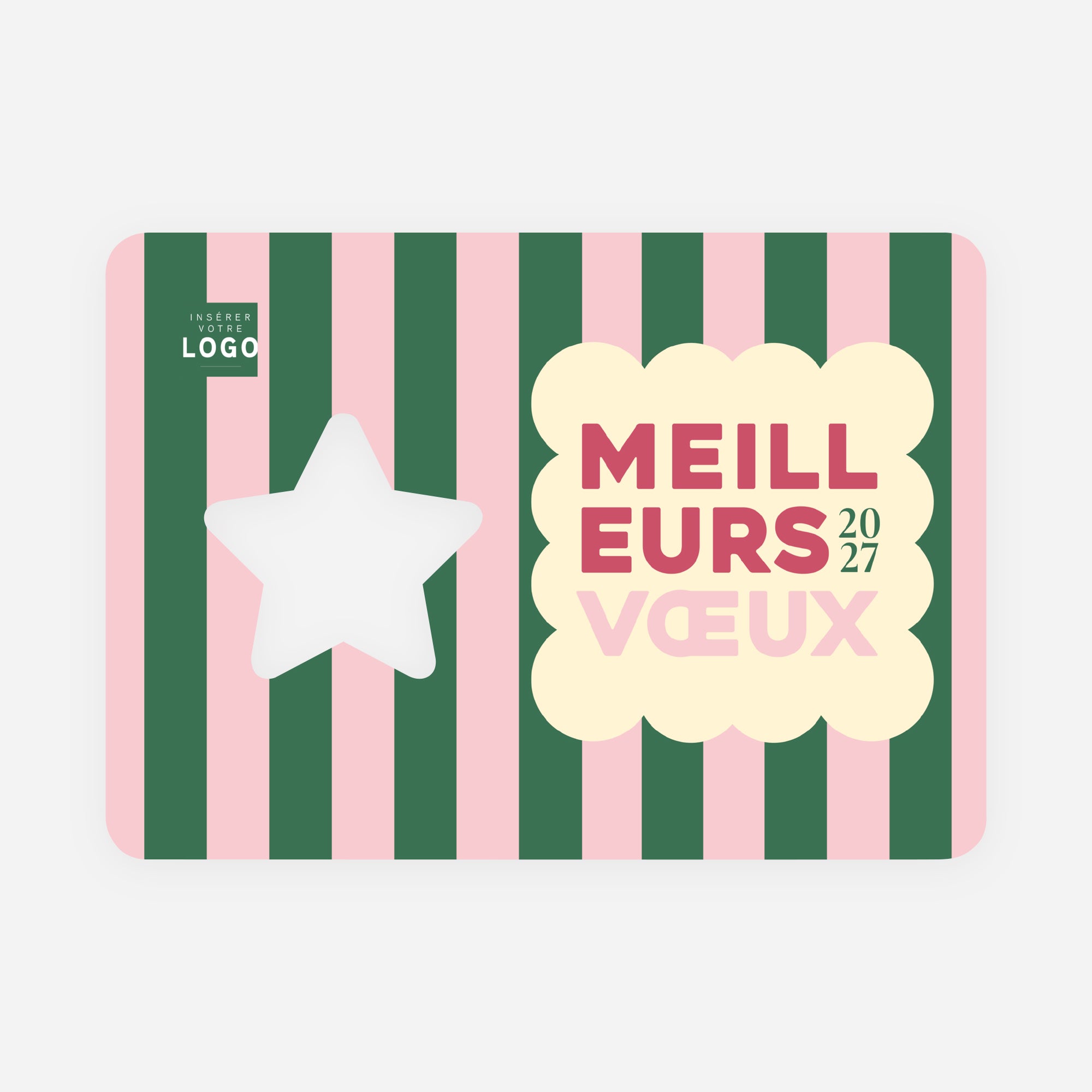 Chic Pastel | Vœux professionnels • Carte de voeux • Horizontal étoile photo N° 1
