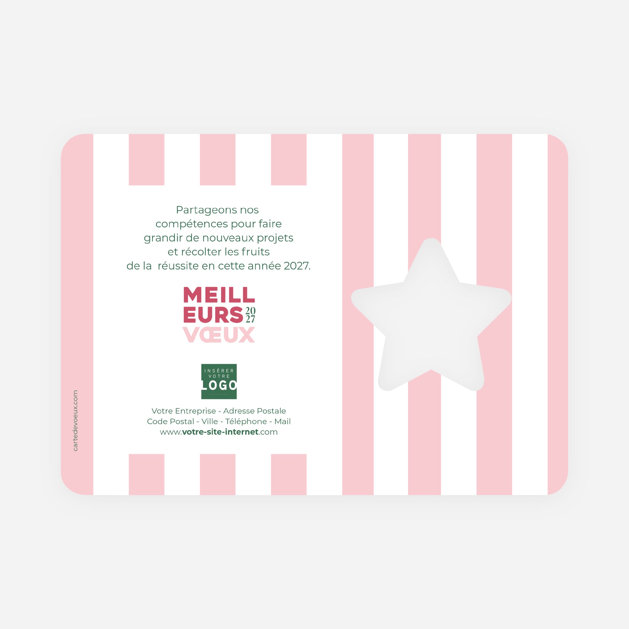 Chic Pastel | Vœux professionnels • Carte de voeux • Horizontal étoile photo N° 2