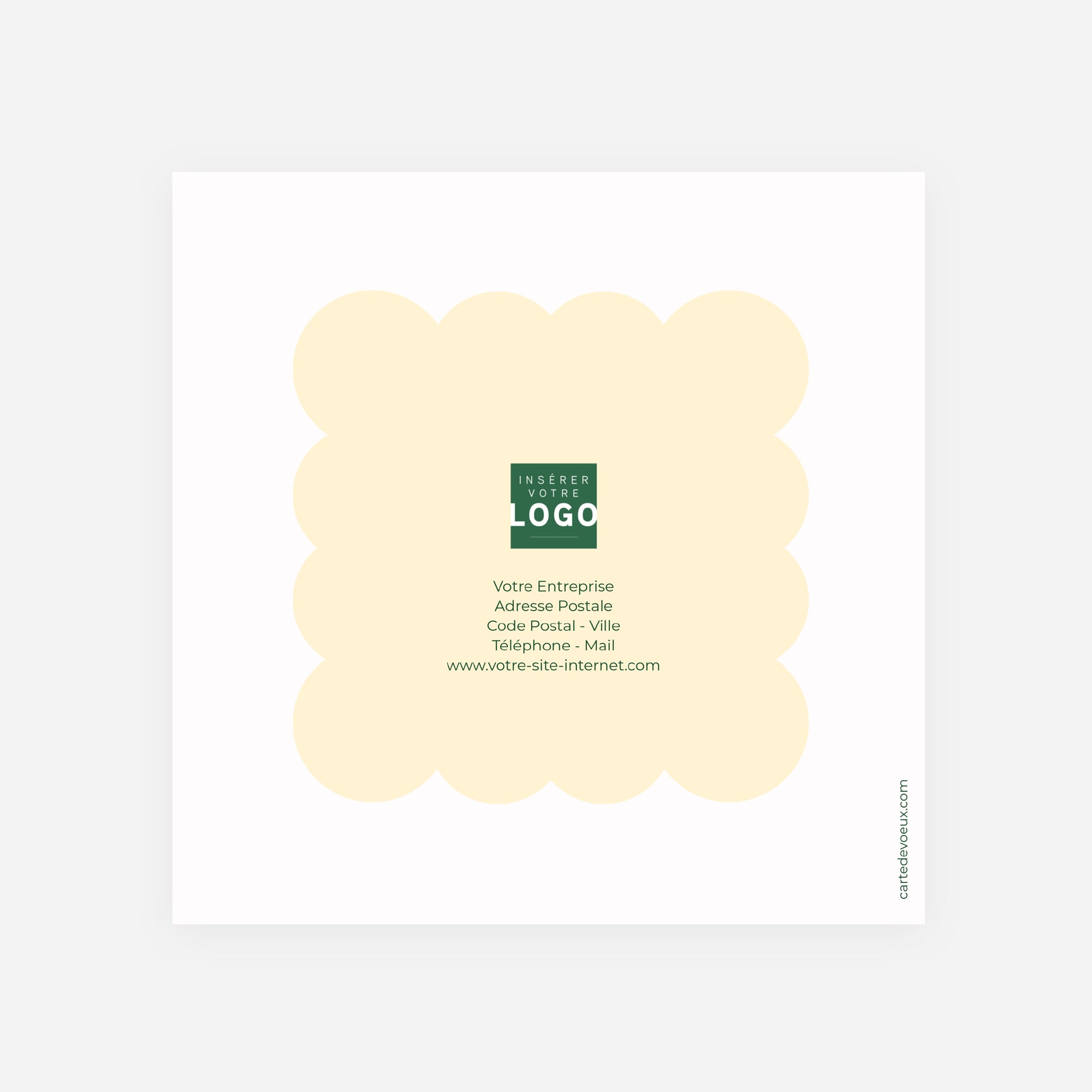 Chic Pastel | Vœux professionnels • Carte de voeux • Carré double photo N° 3