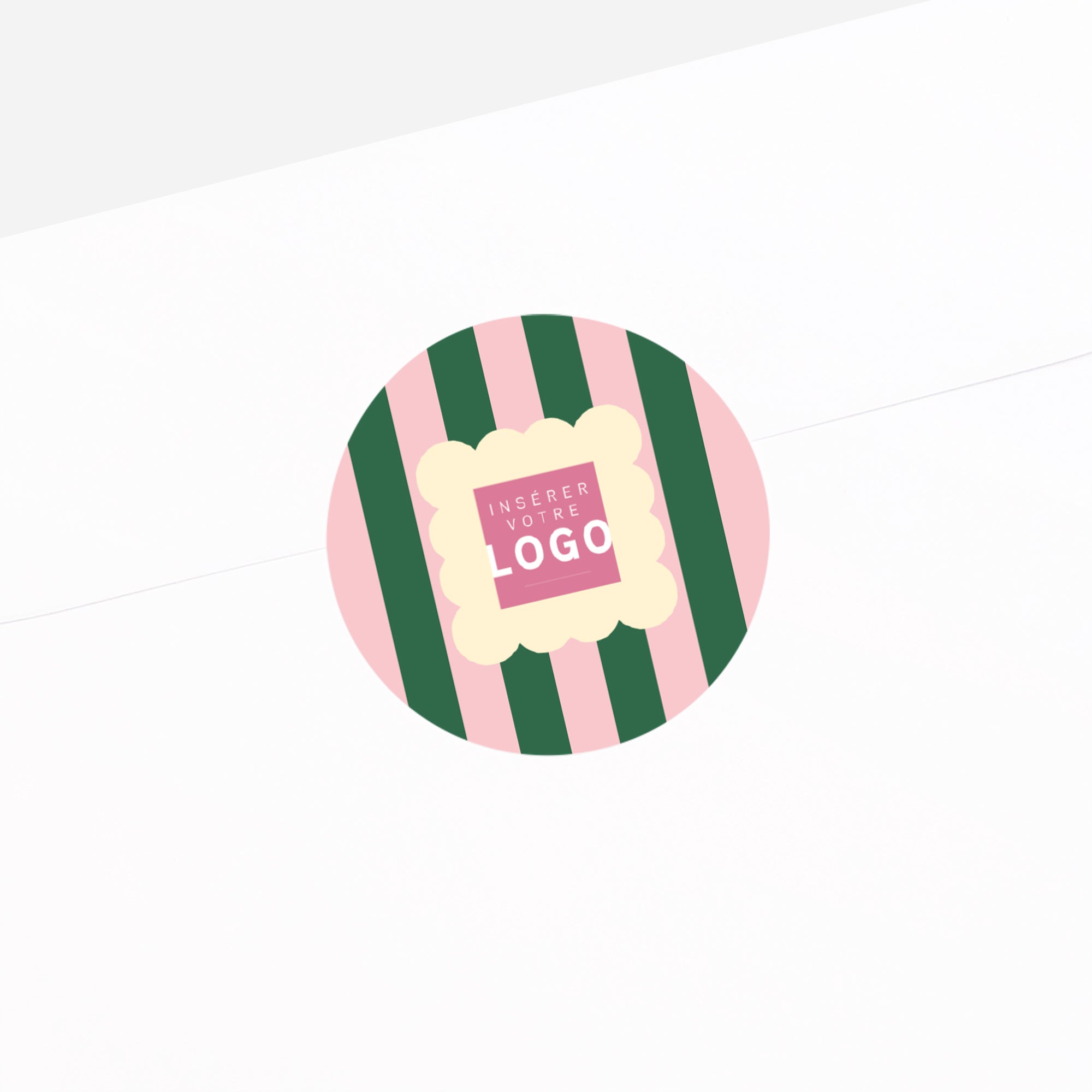 Chic Pastel | Vœux professionnels • Sticker • Rond photo N° 2