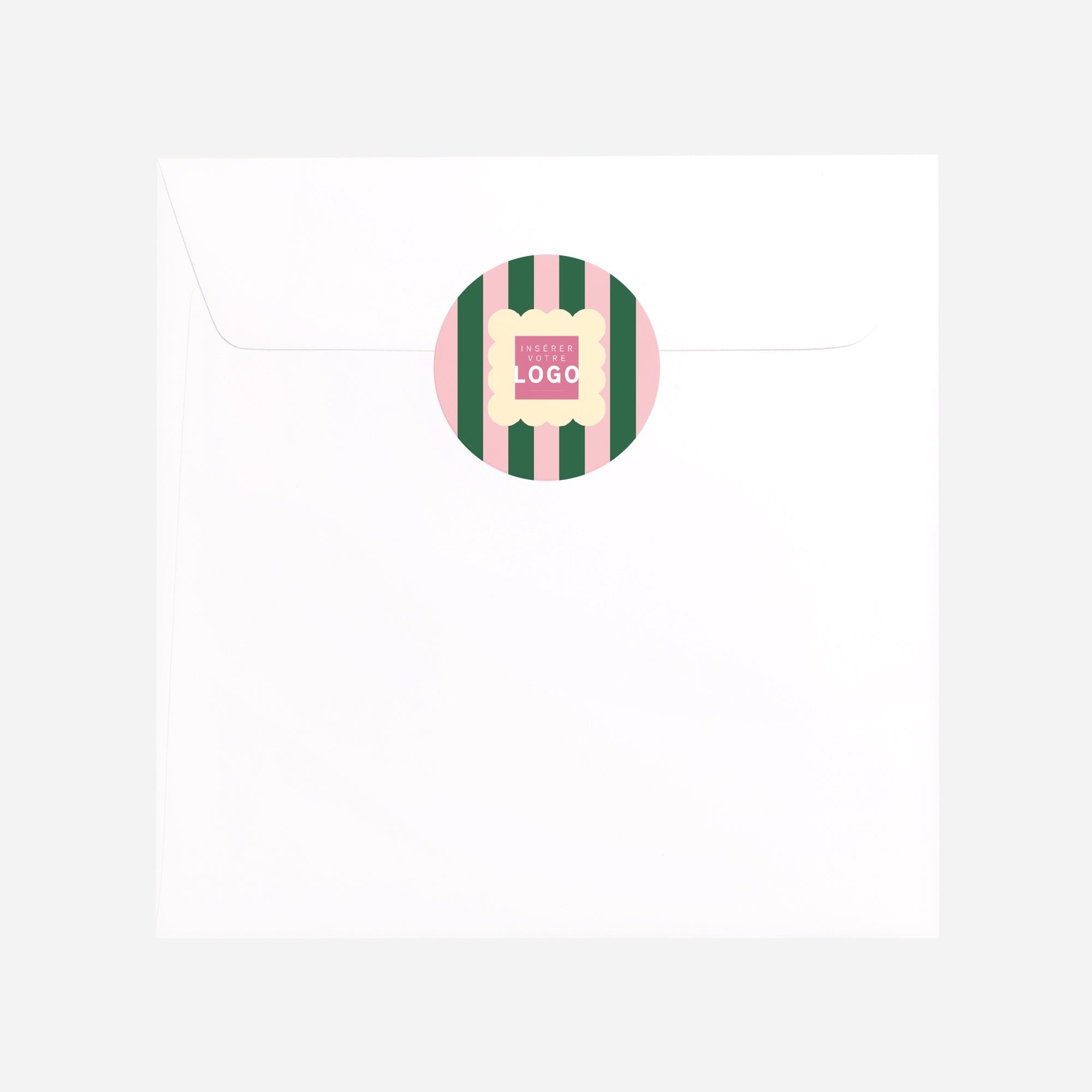 Chic Pastel | Vœux professionnels • Sticker • Rond photo N° 3